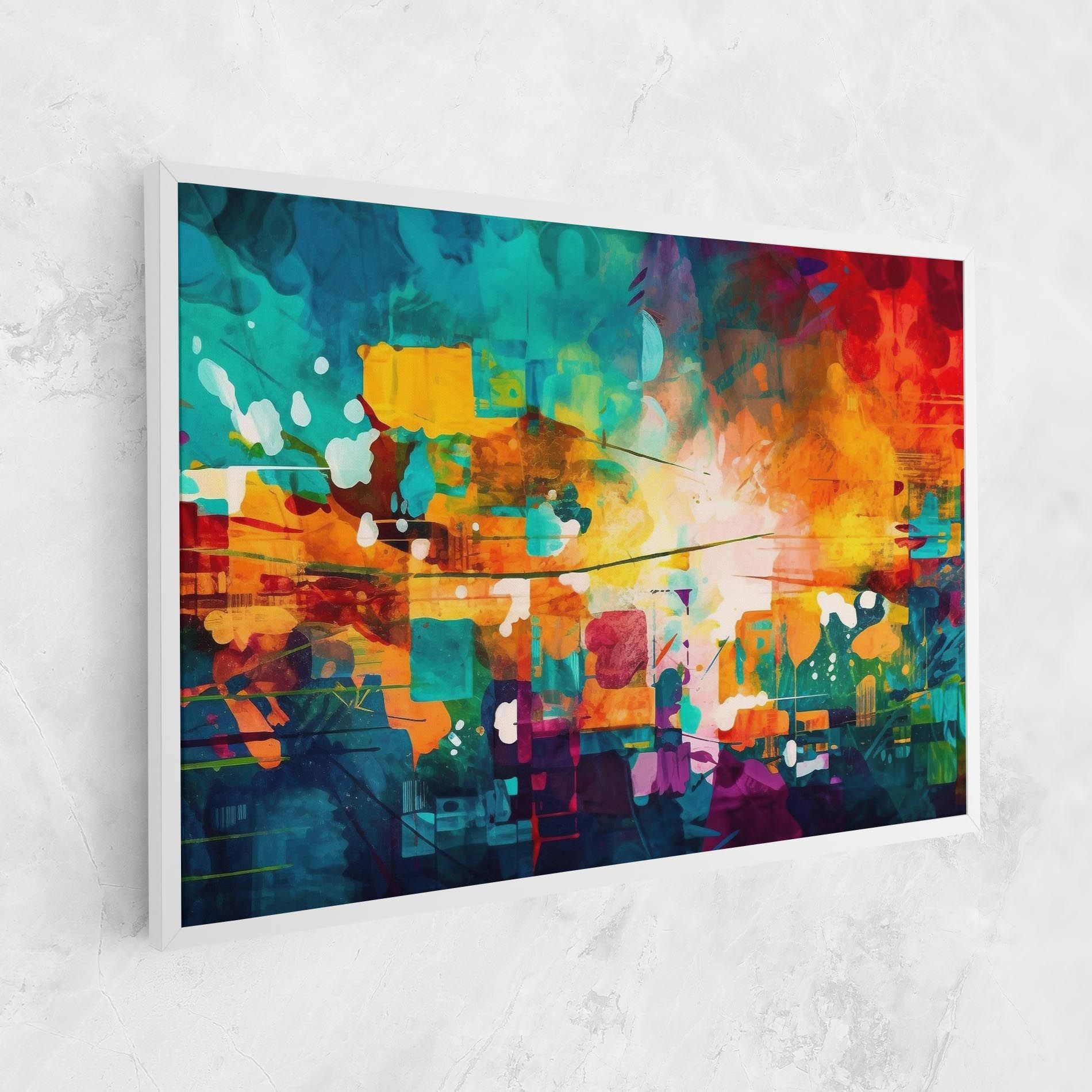 Vibrant Colors On Blue Background mockup 1