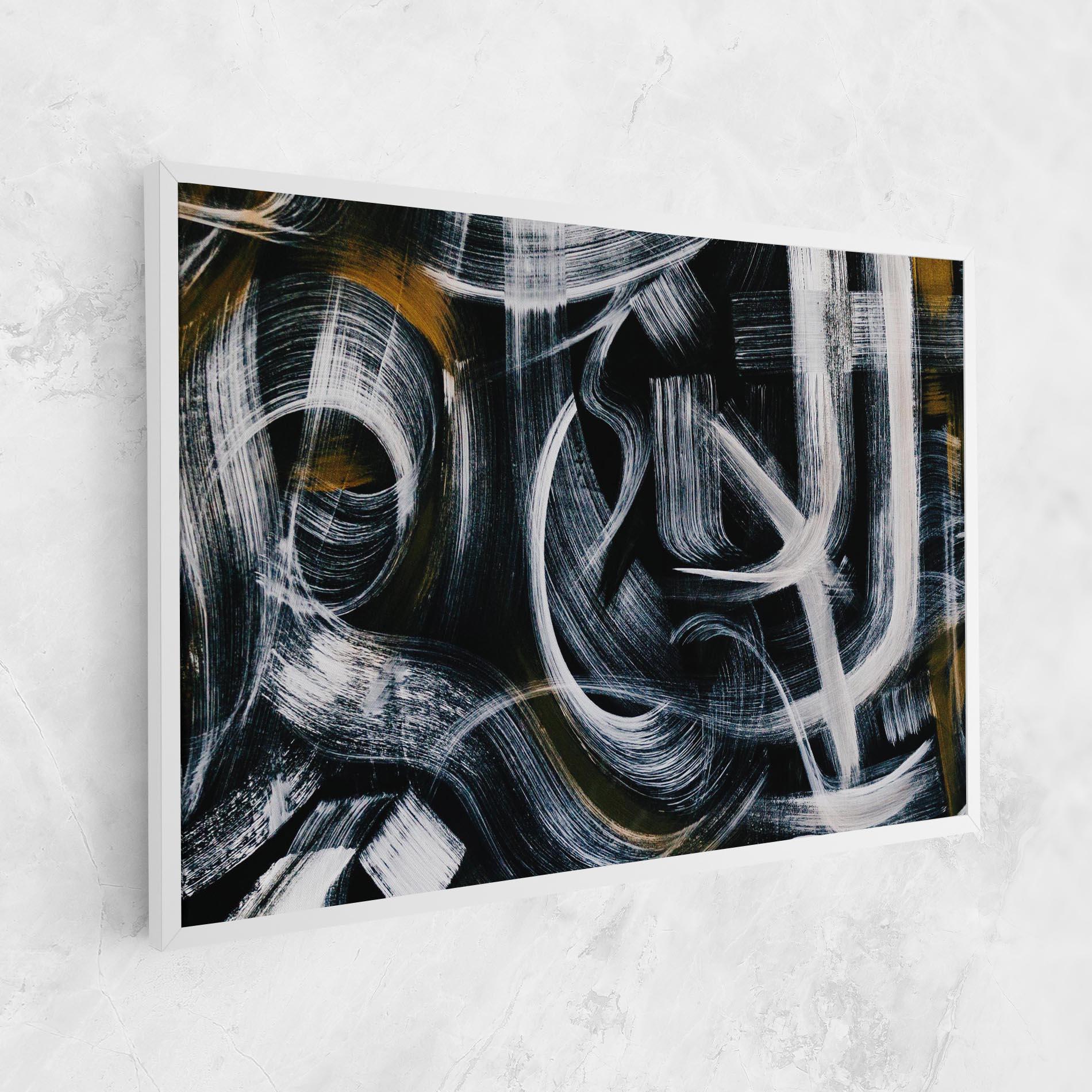 Leinwandbild White Brush Lines mockup 1