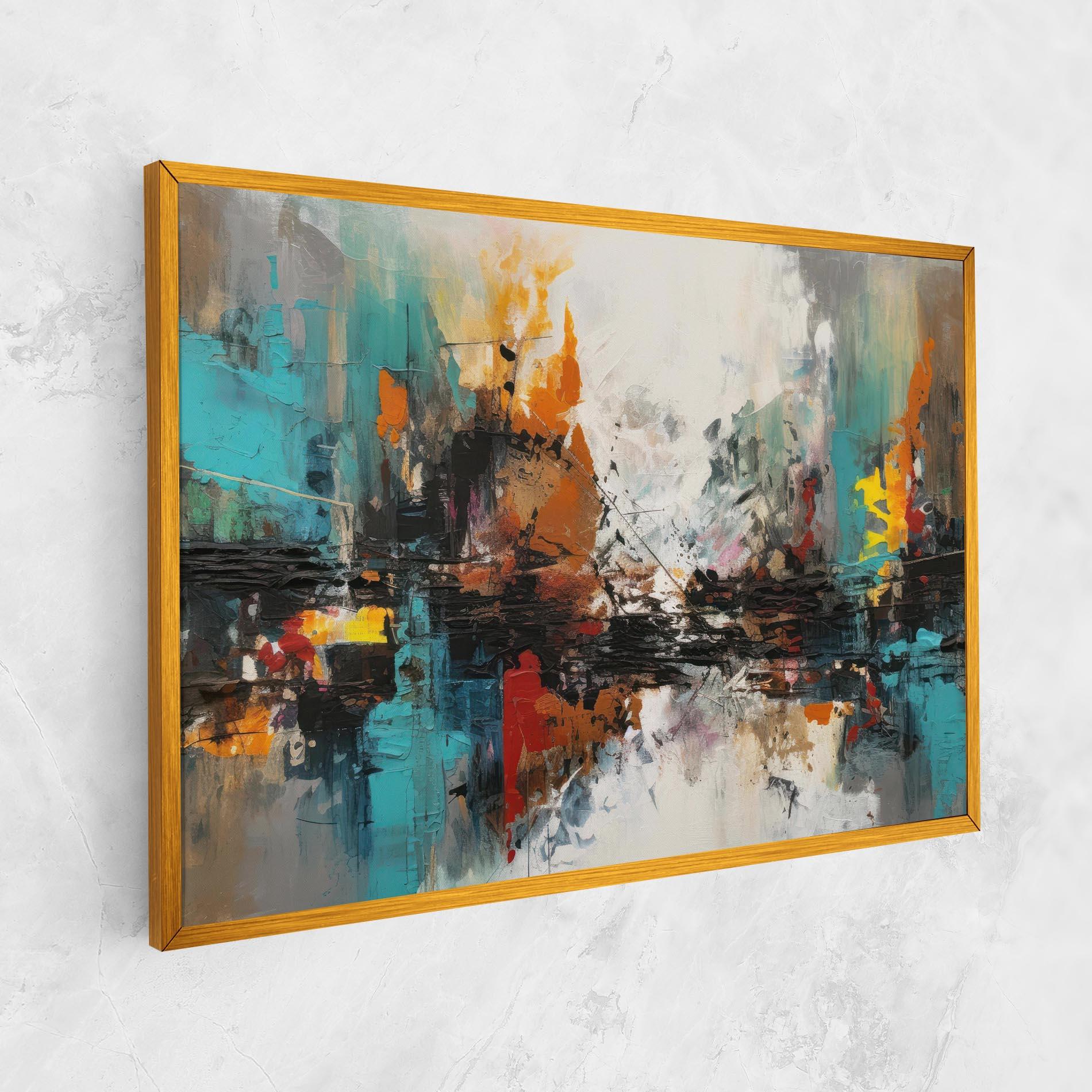 Leinwandbild Abstract City Painting mockup 1