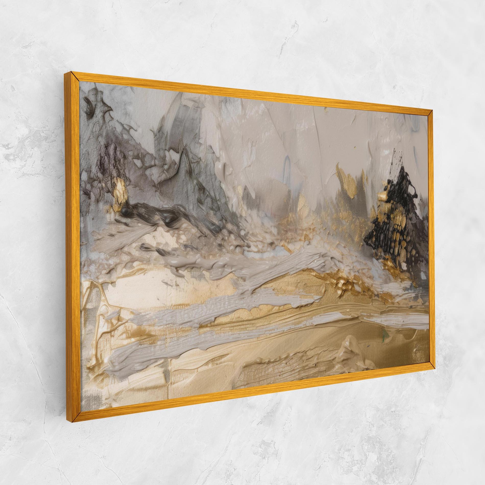 Leinwandbild Abstract White Waves mockup 1