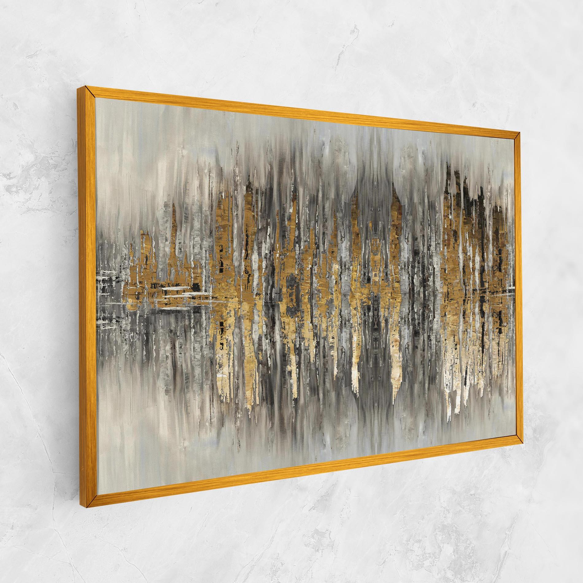 Leinwandbild Acrylic Silver Paint mockup 1