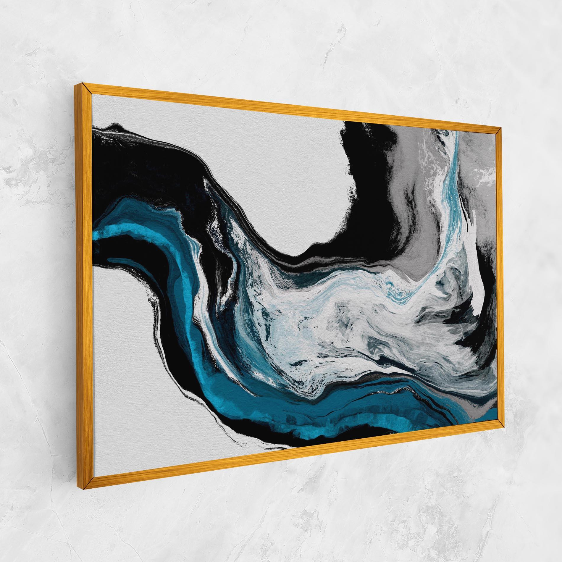 Leinwandbild Beautiful Abstract Wave mockup 1