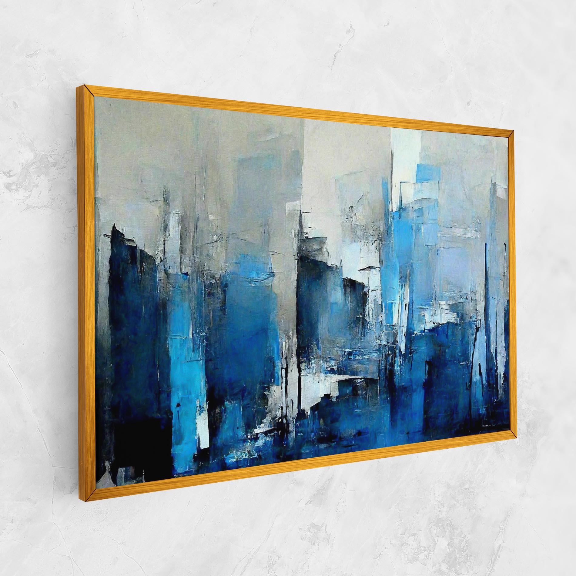 Leinwandbild Blue Gray Color mockup 1