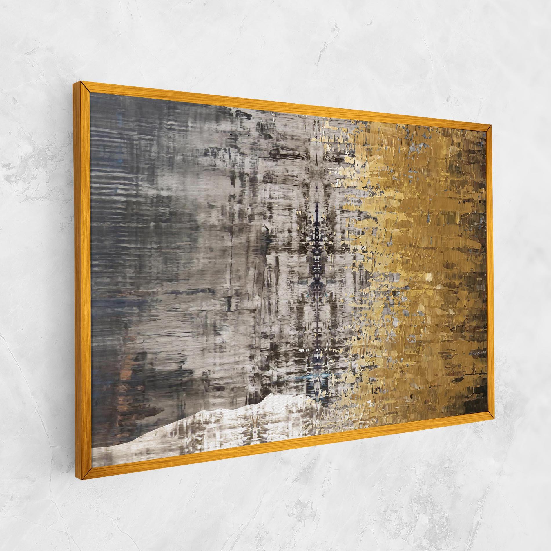 Leinwandbild Gold Oil Paint mockup 1