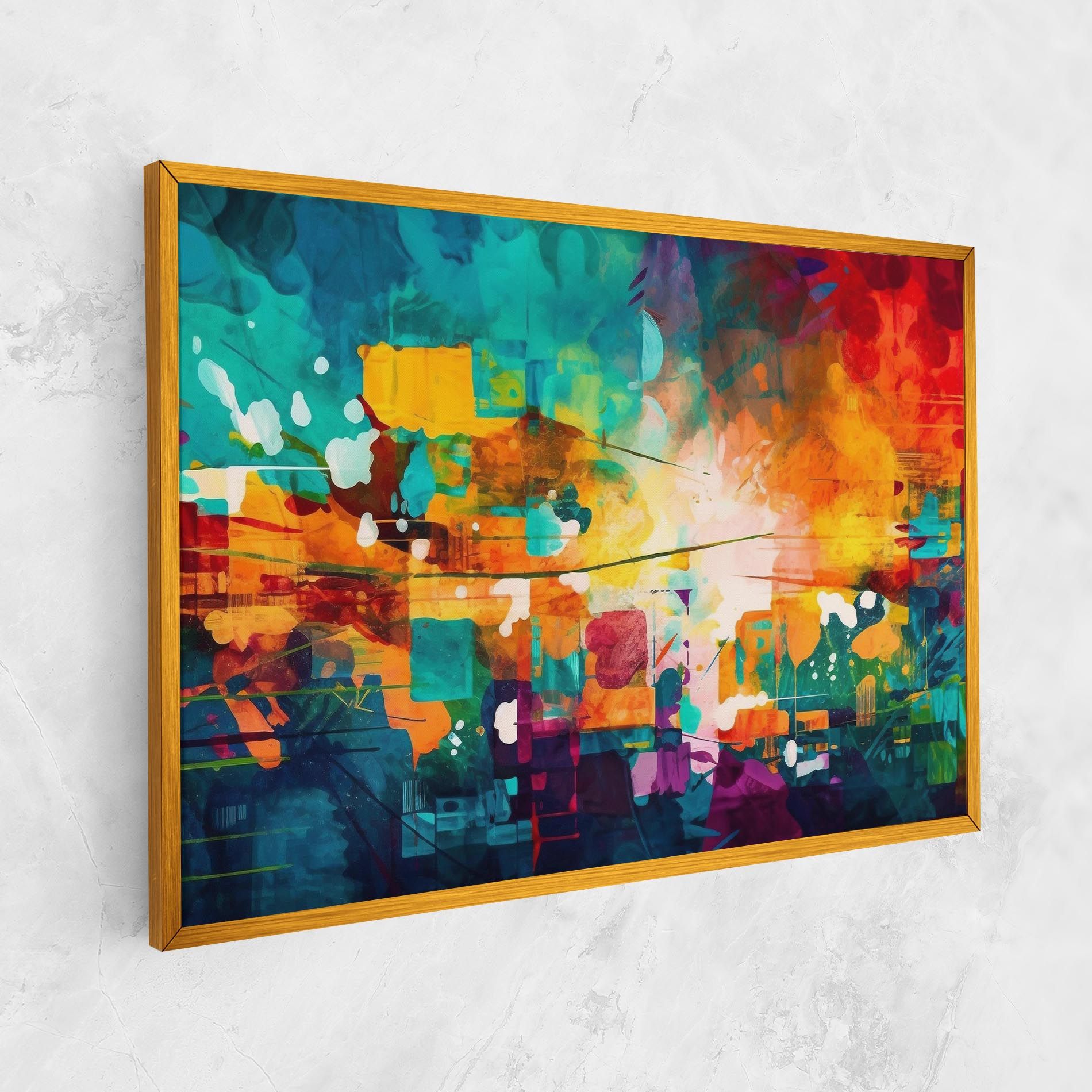 Vibrant Colors On Blue Background mockup 1