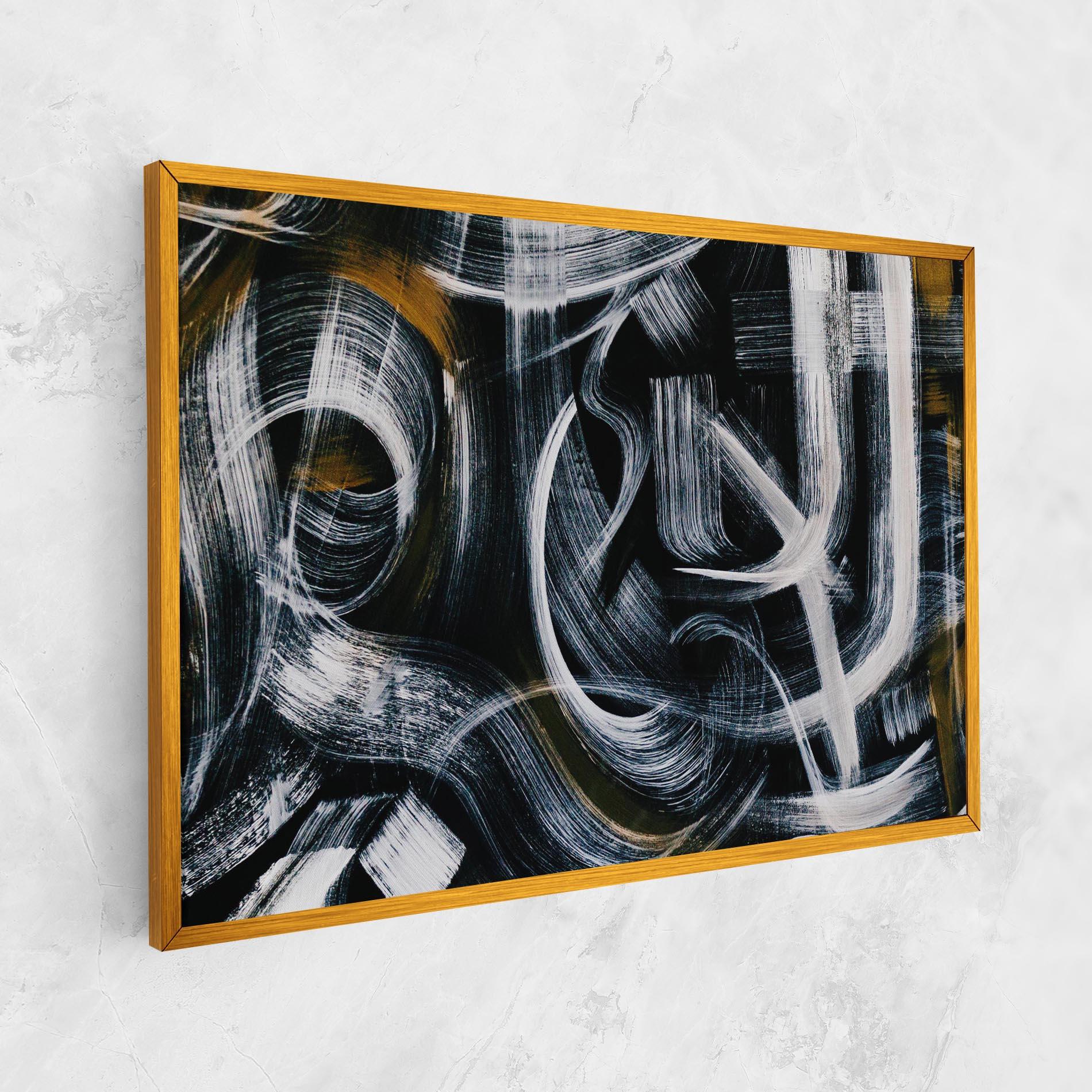 Leinwandbild White Brush Lines mockup 1