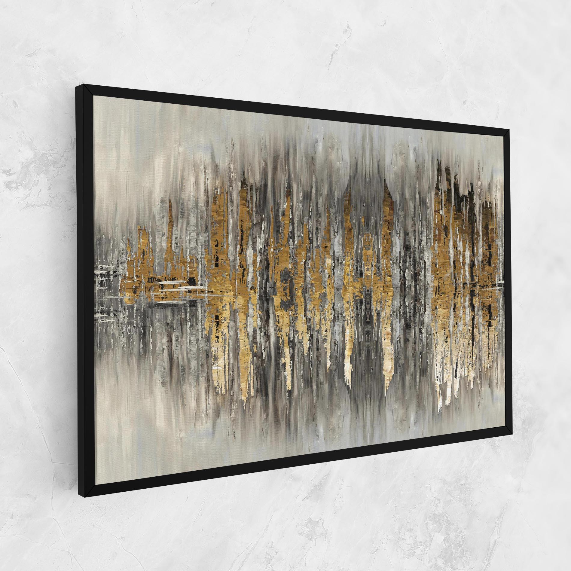 Leinwandbild Acrylic Silver Paint mockup 1