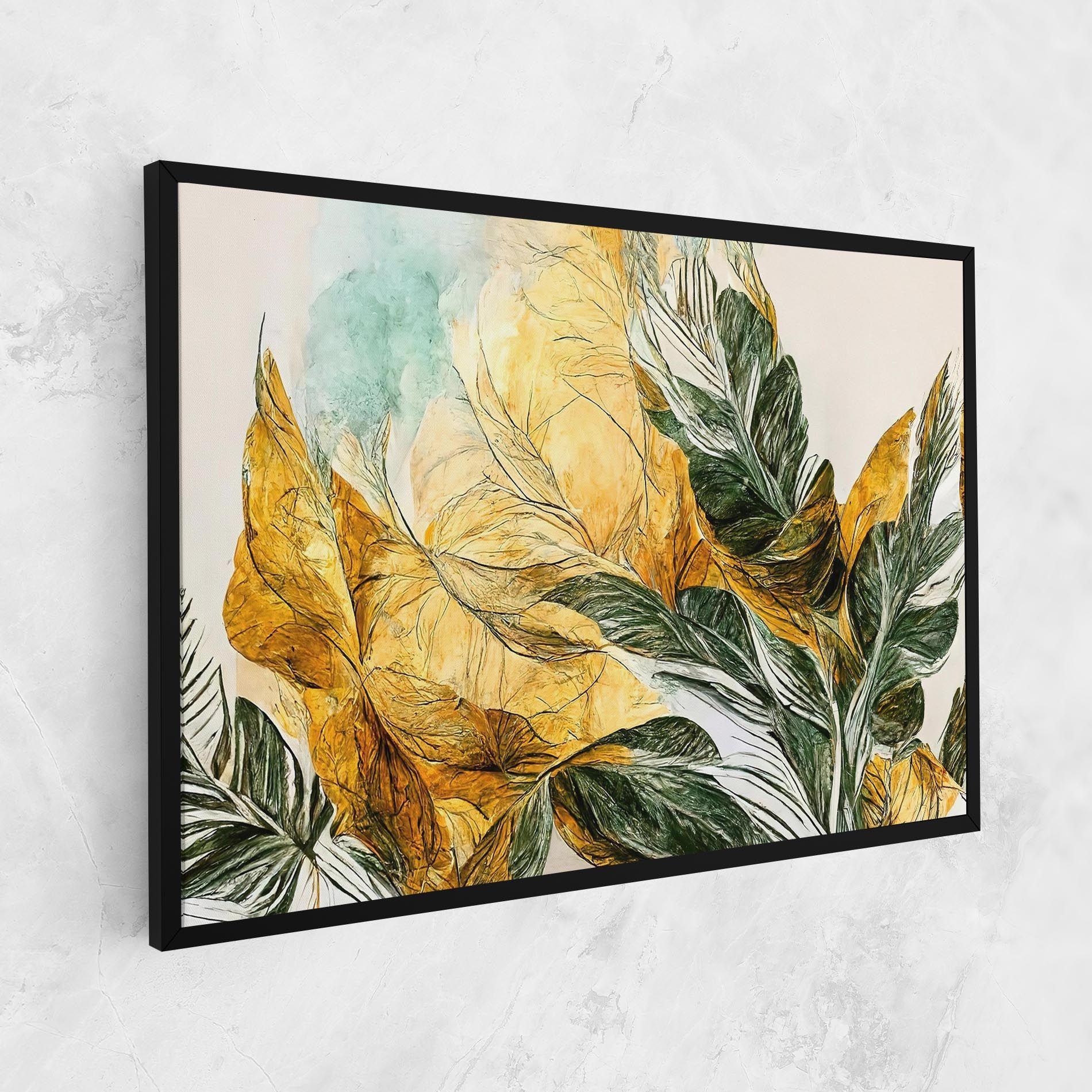 Gold And Green Leafes mockup 1