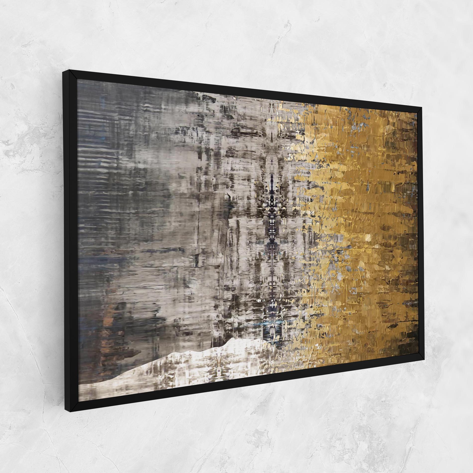 Leinwandbild Gold Oil Paint mockup 1