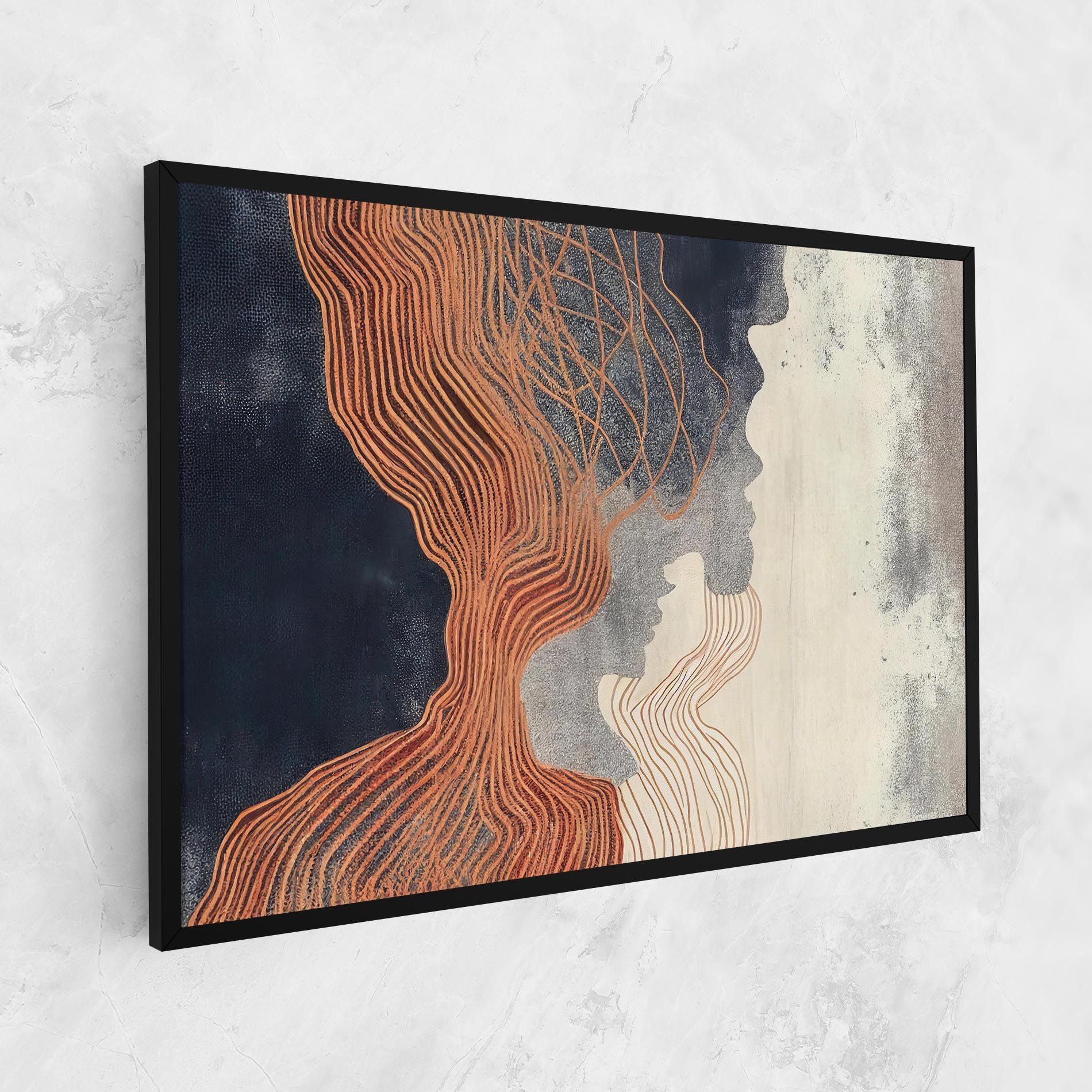 Orange Lines On Blue mockup 1