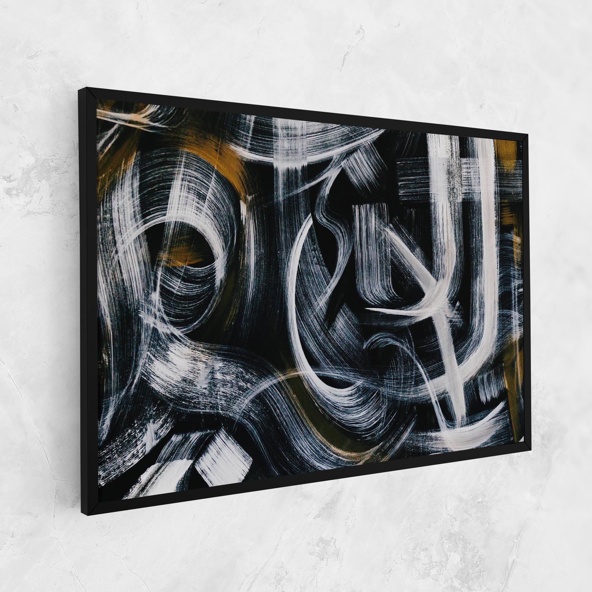 Leinwandbild White Brush Lines mockup 1