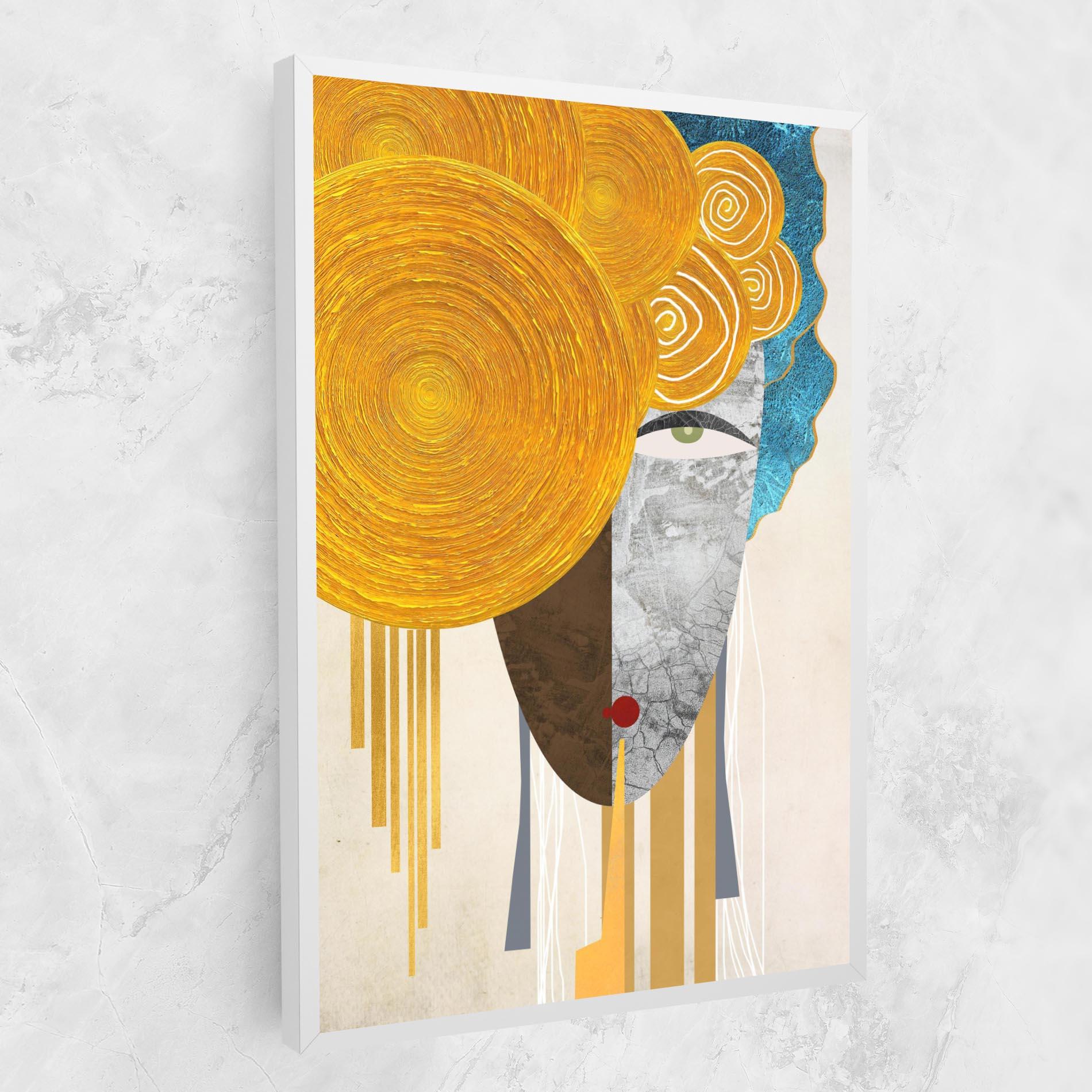 Leinwandbild Abstract Grey Face 1 mockup 1