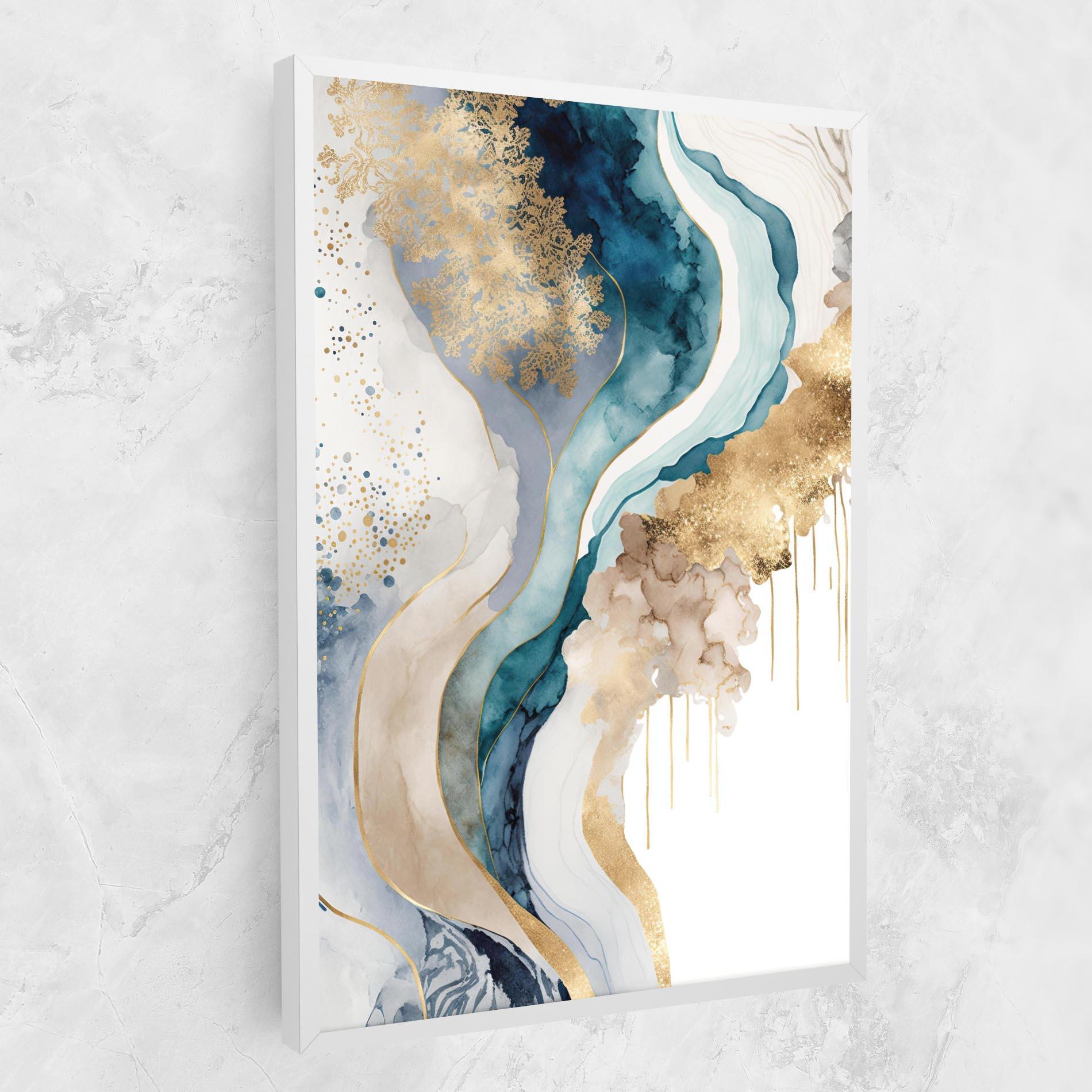 Leinwandbild Light Blue Waves mockup 1