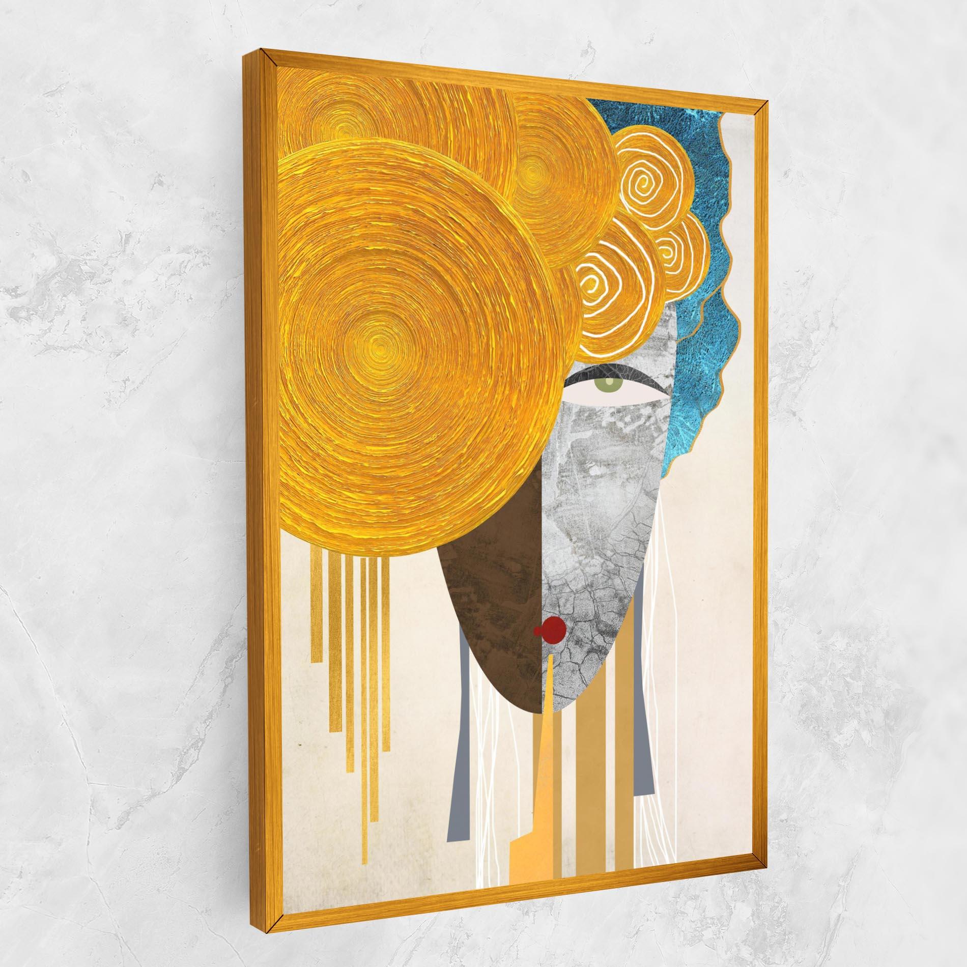 Leinwandbild Abstract Grey Face 1 mockup 1