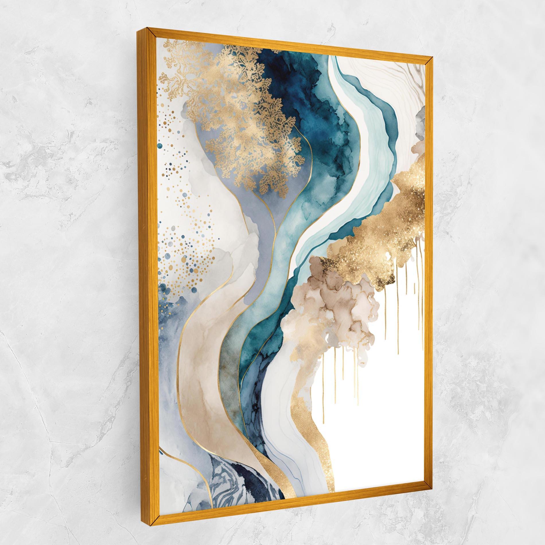 Leinwandbild Light Blue Waves mockup 1