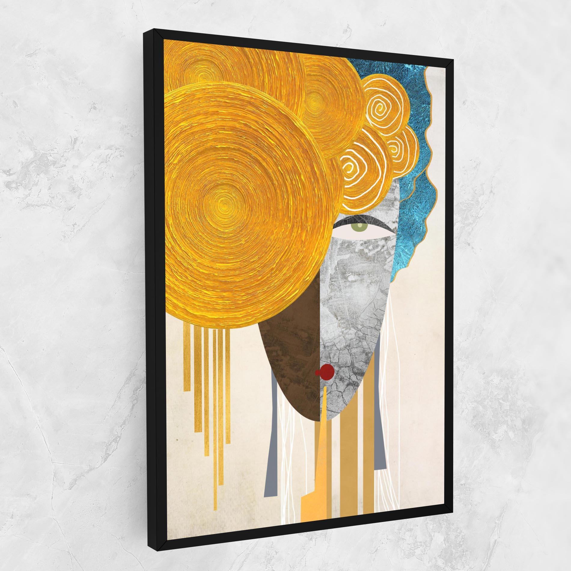 Leinwandbild Abstract Grey Face 1 mockup 1