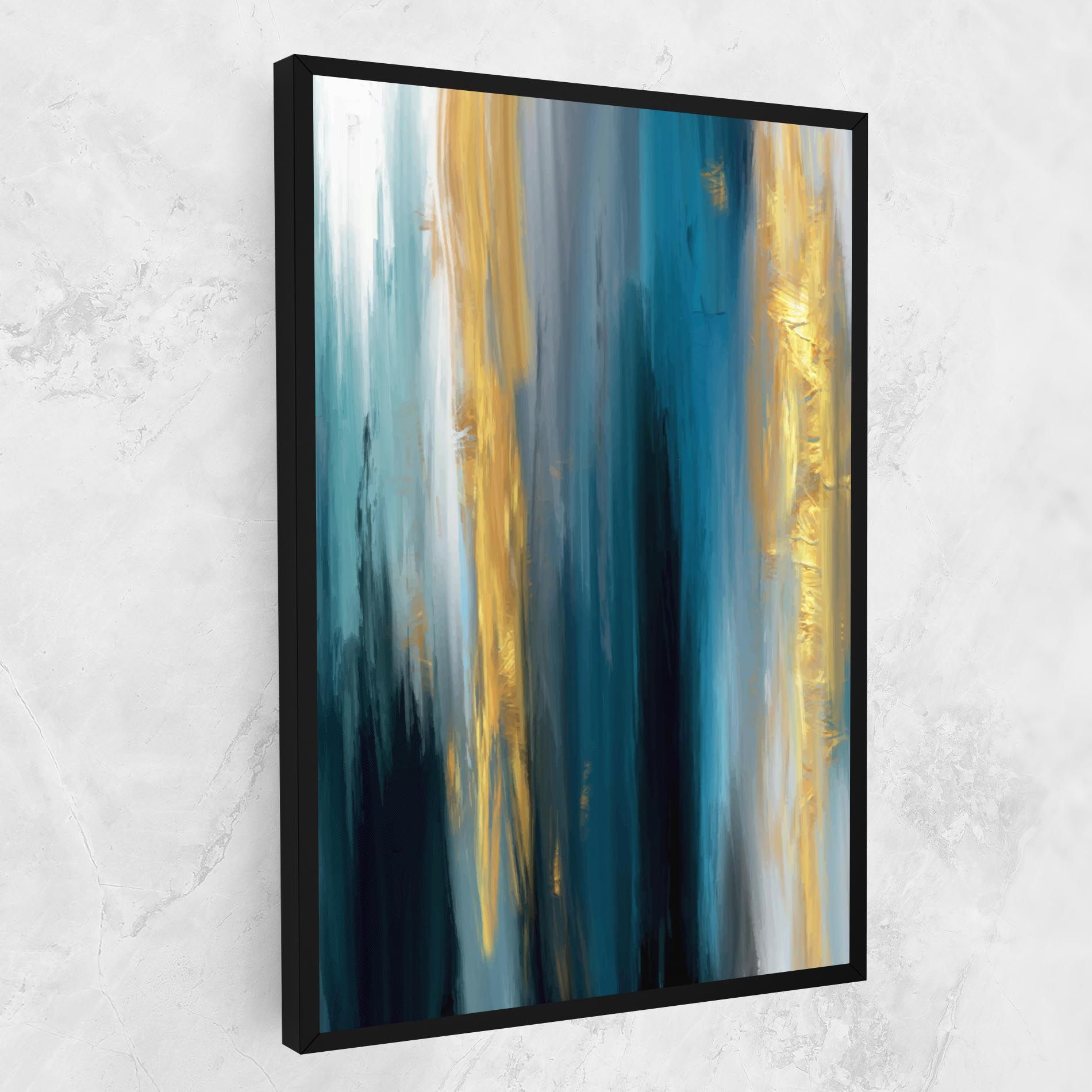Golden Black Blue Art mockup 1