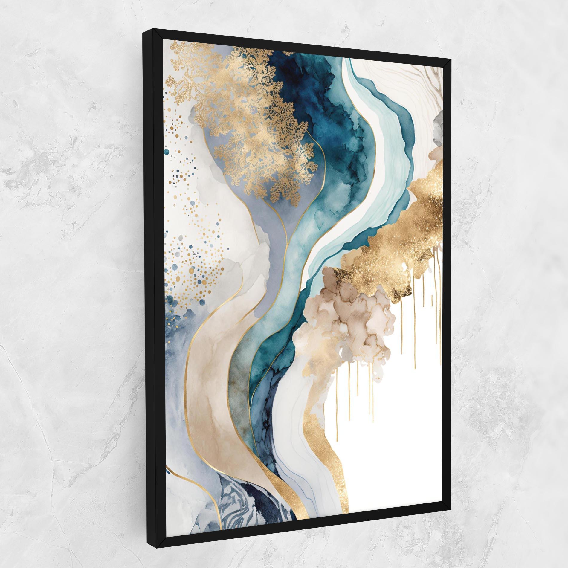 Leinwandbild Light Blue Waves mockup 1