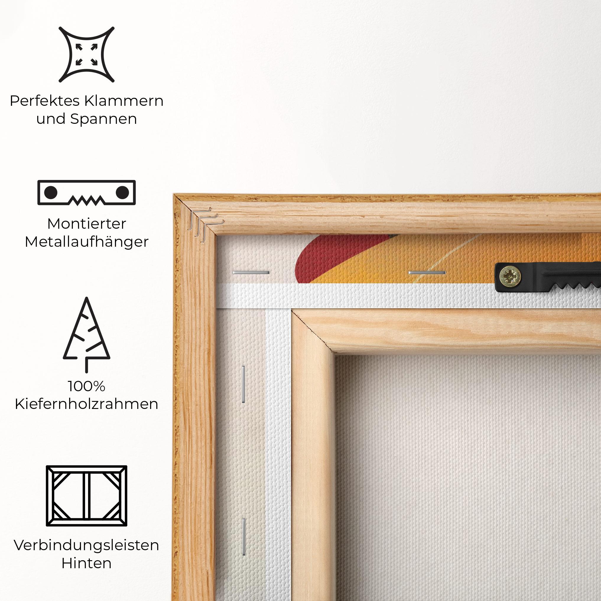 Leinwandbild Abstract Orange Face mockup 5