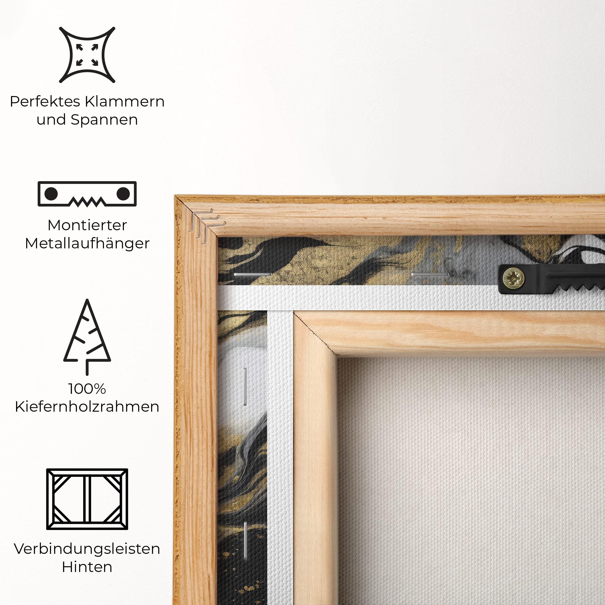 Leinwandbild Gold Acrylic Fluid mockup 5