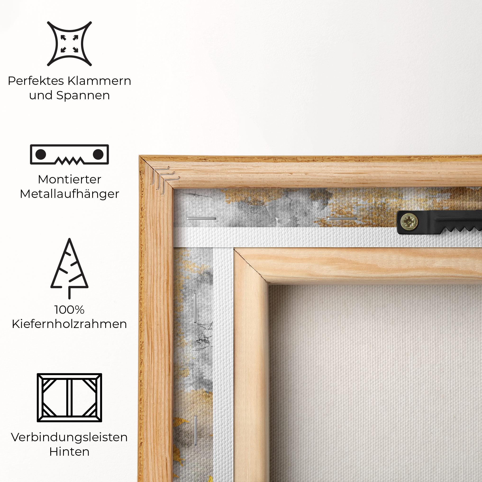 Leinwandbild Gold Birds Flying mockup 5