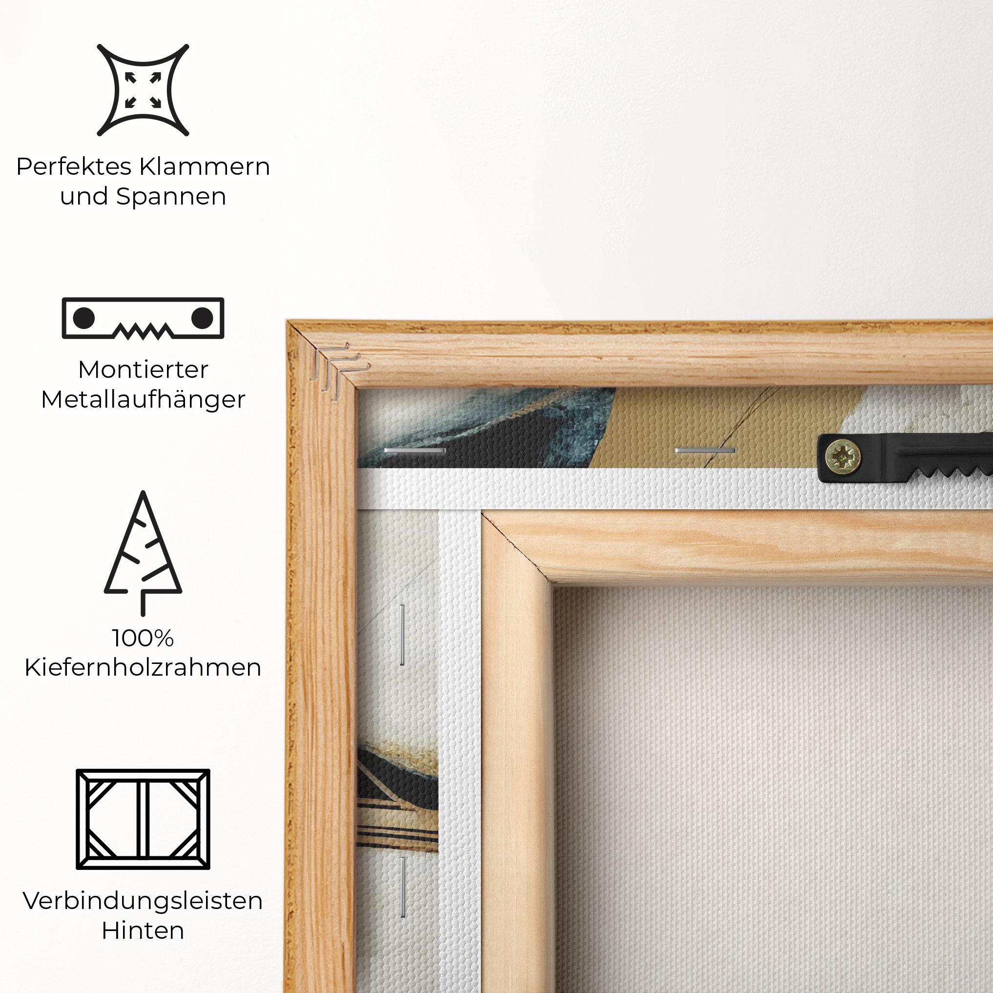 Leinwandbild Golden Blue Marble mockup 5