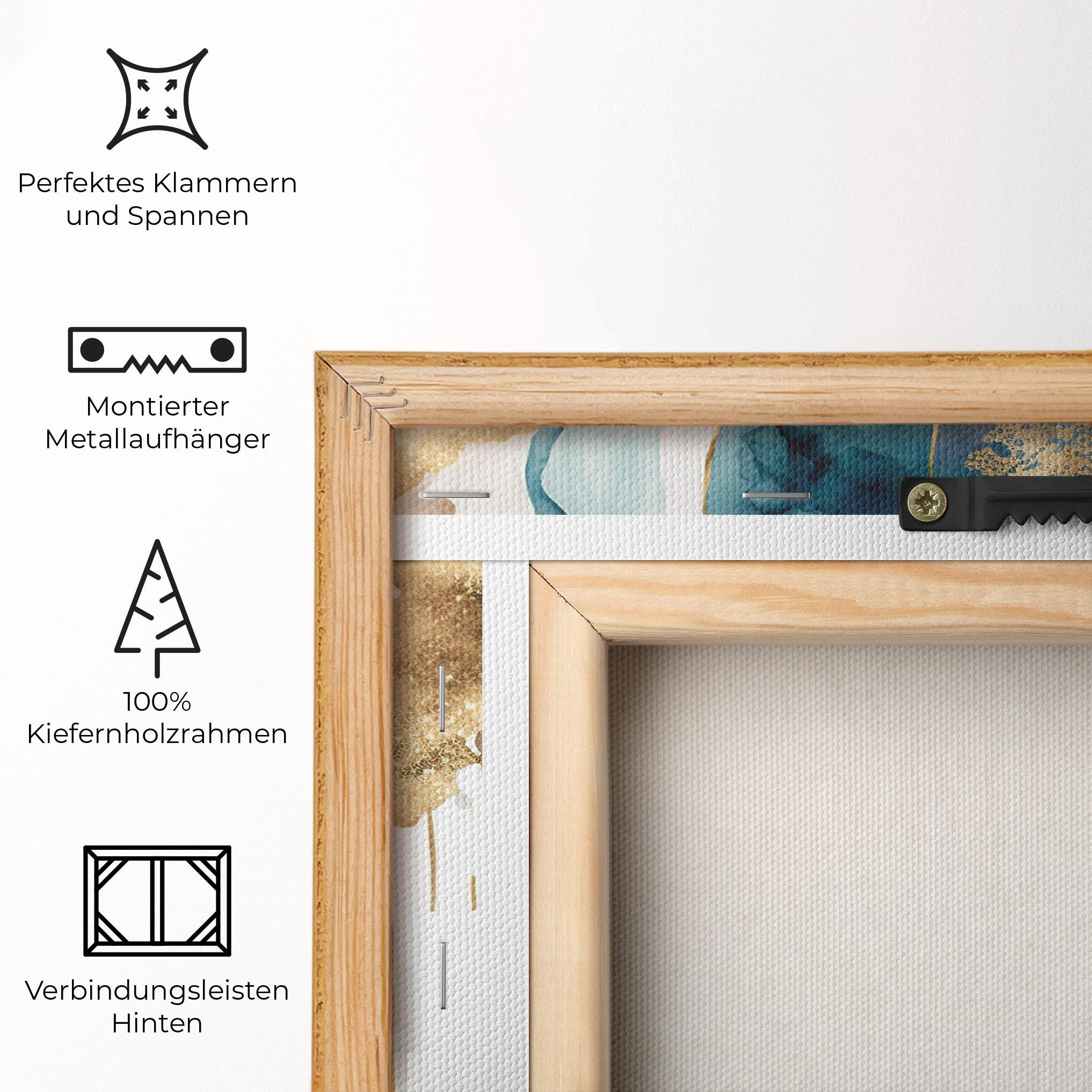 Leinwandbild Light Blue Waves mockup 5