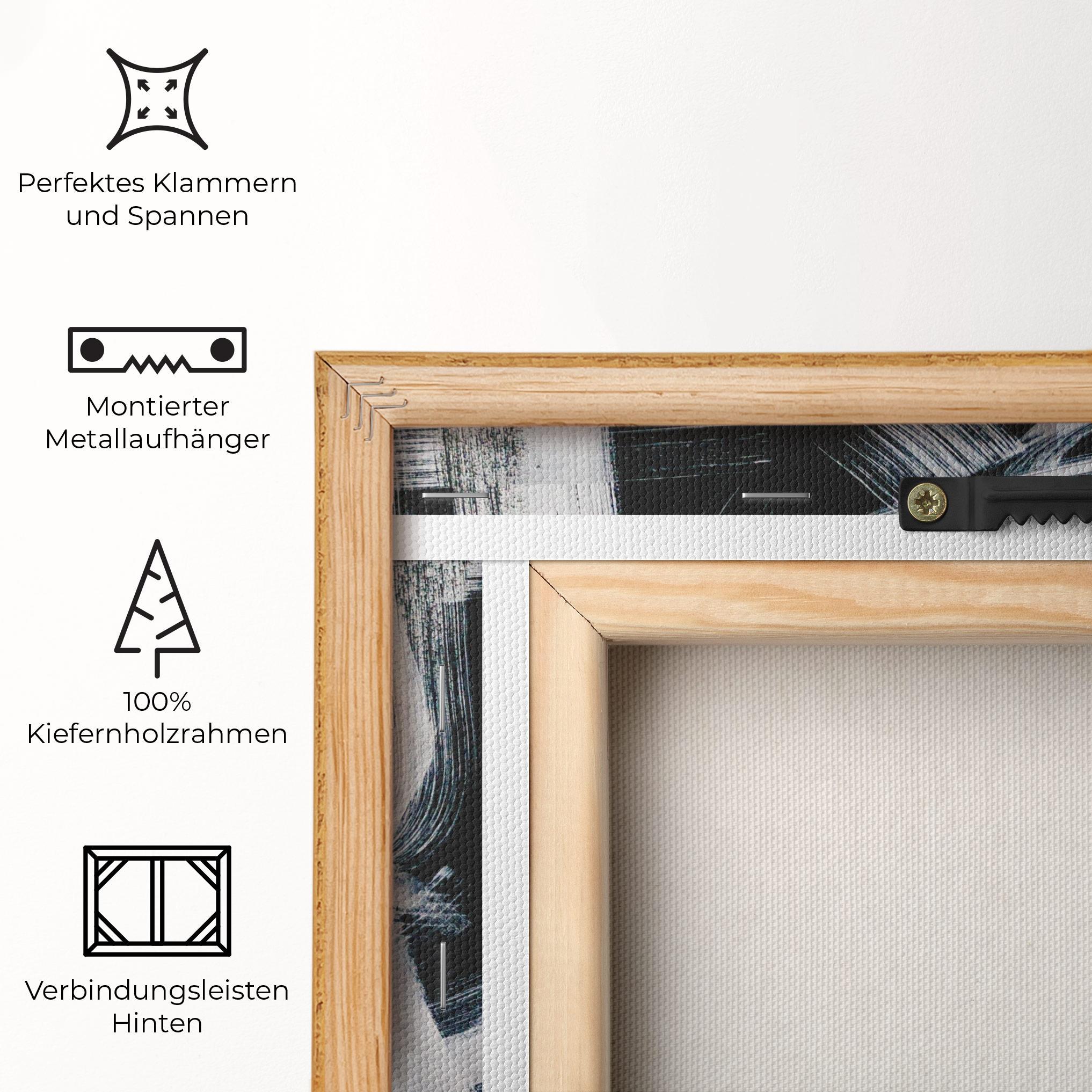 Leinwandbild White Brush Lines mockup 5