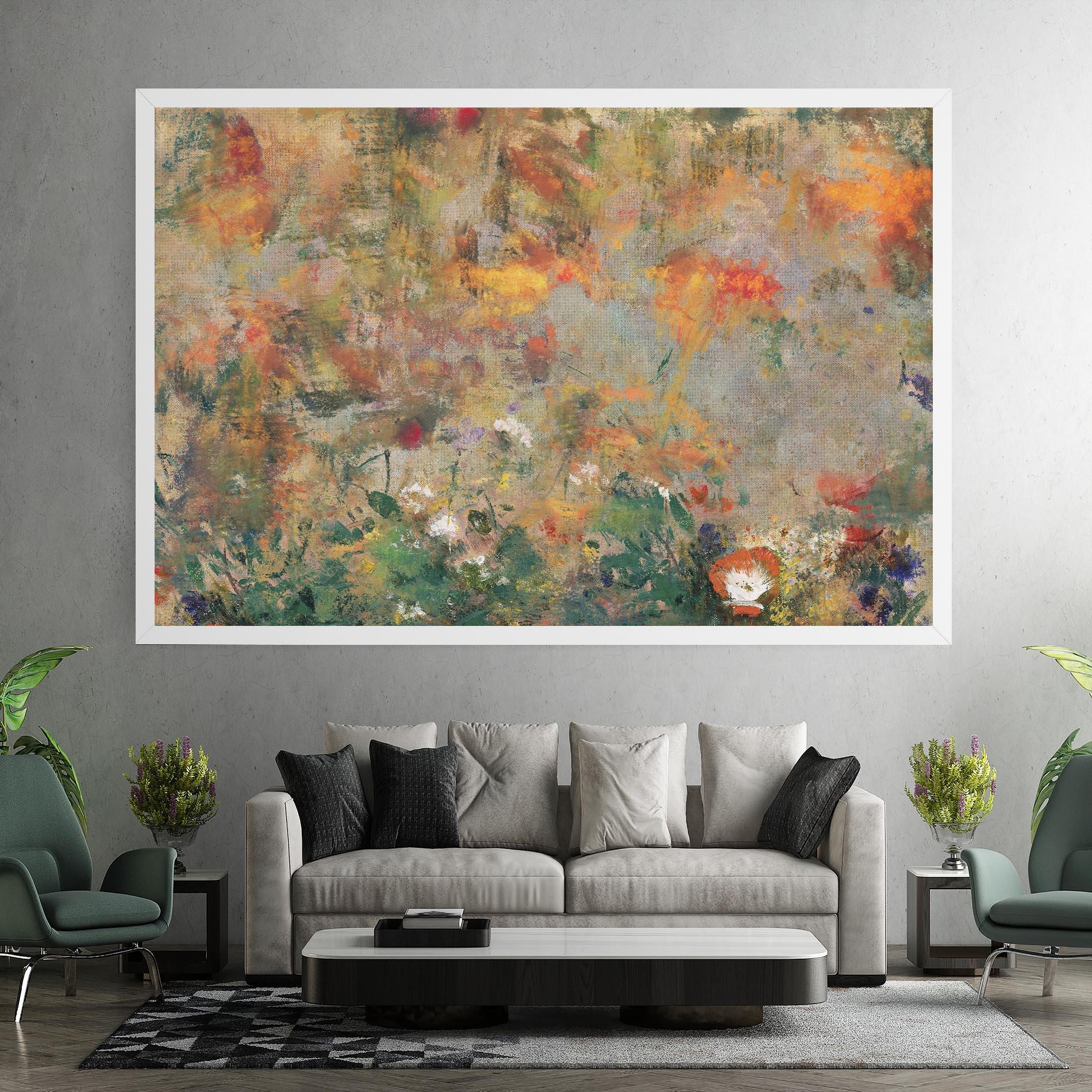 Leinwandbild Abstract Flowers mockup 7