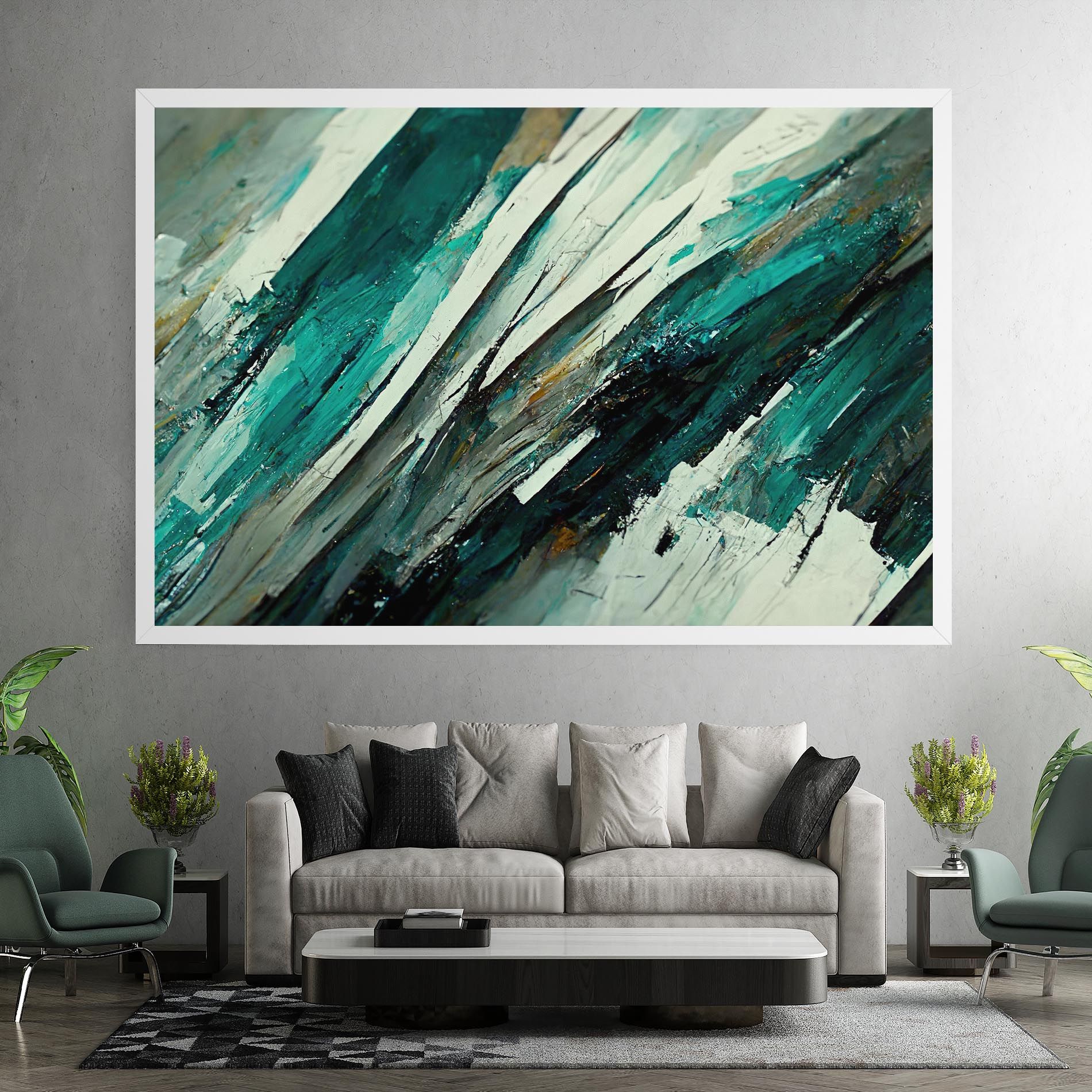 Abstract Green Artwork mockup 7