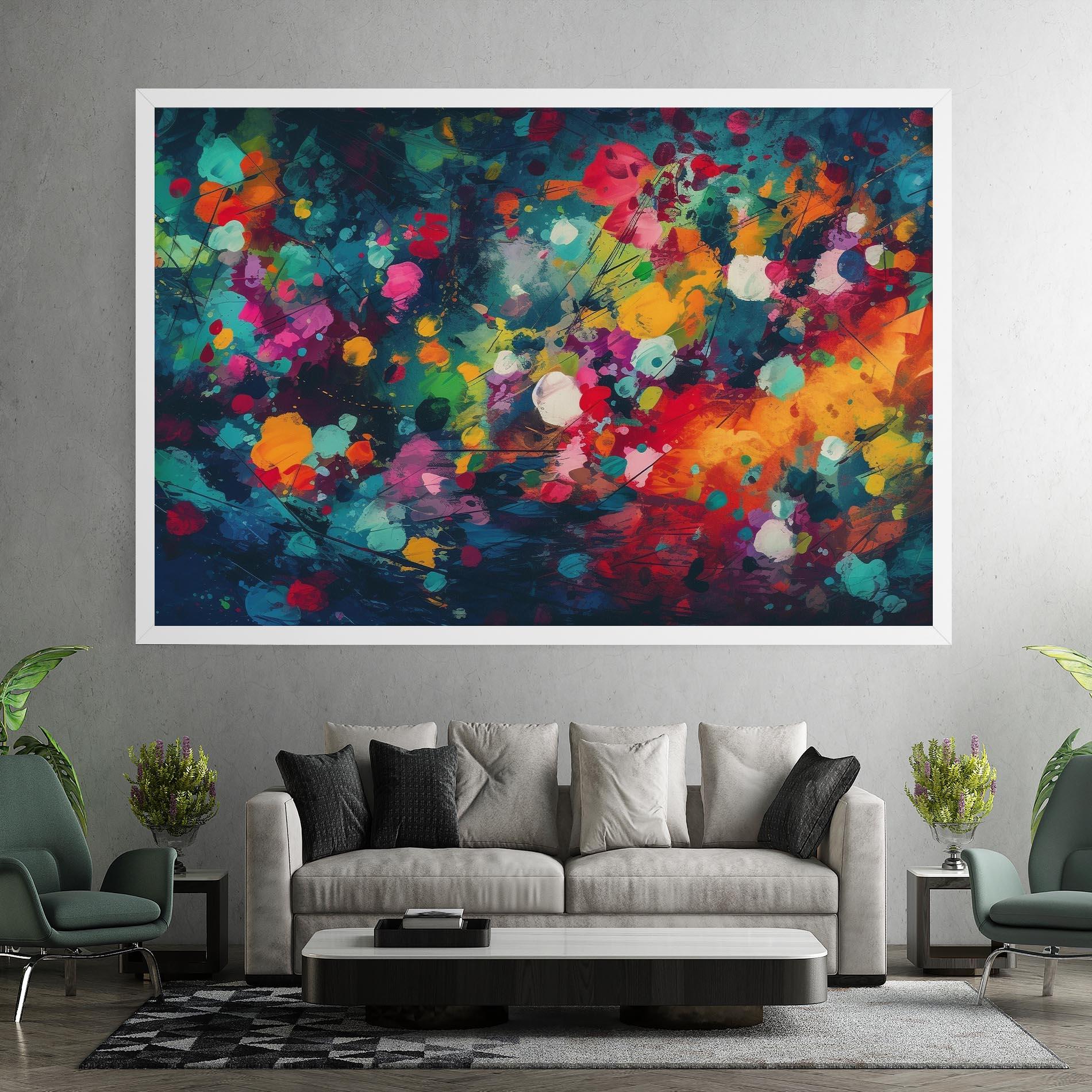 Leinwandbild Colors Blue Background mockup 7