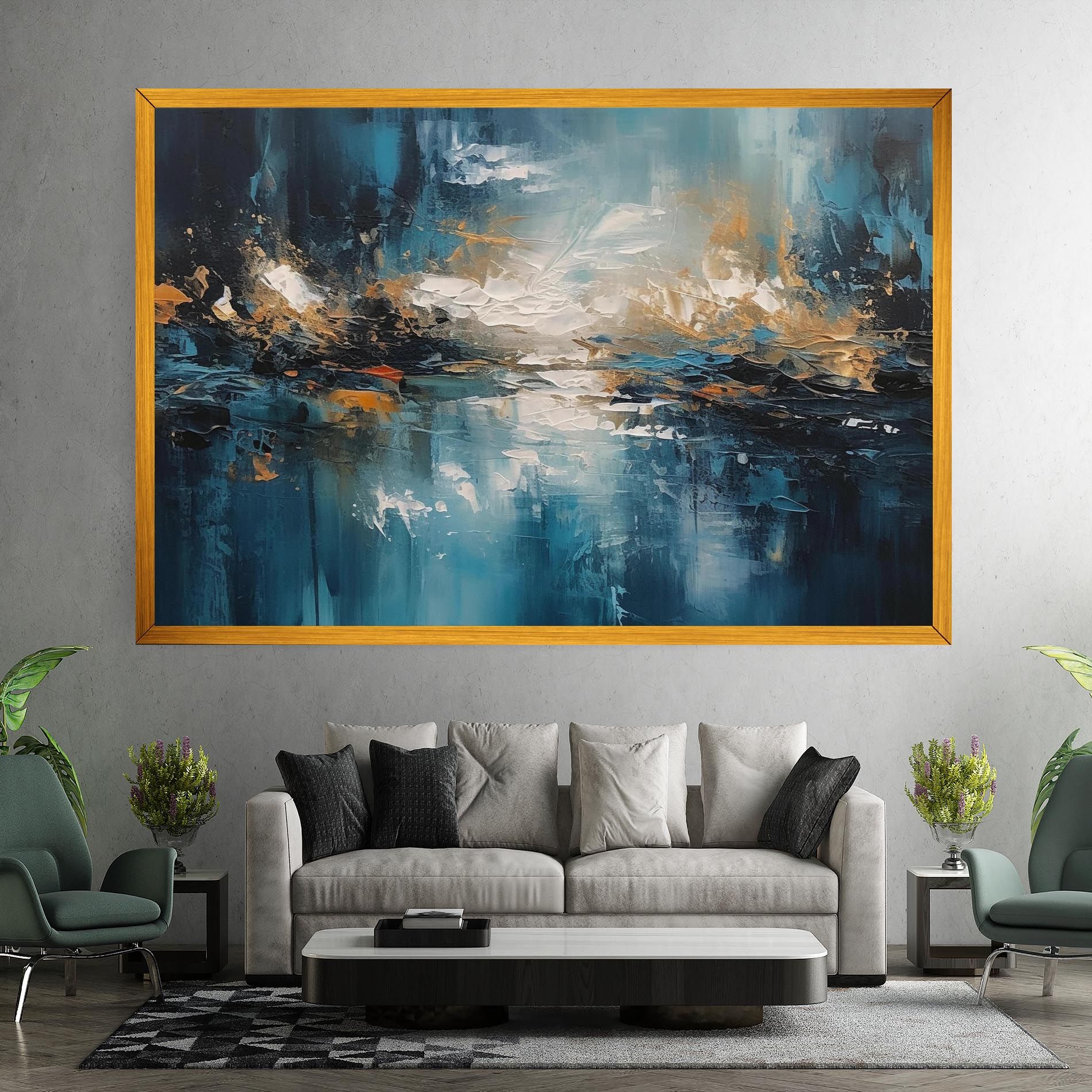 Abstract Blue Art mockup 7