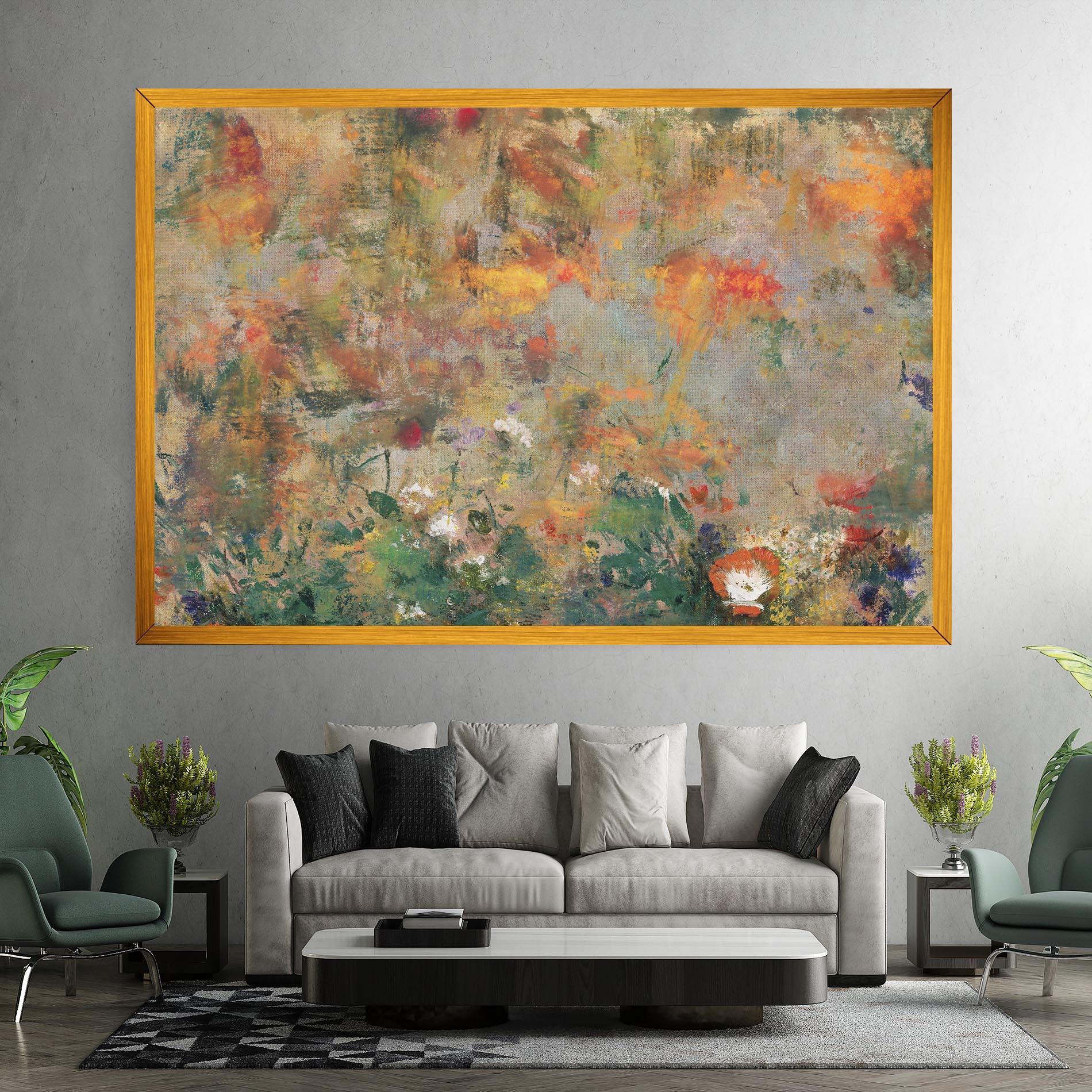 Leinwandbild Abstract Flowers mockup 7