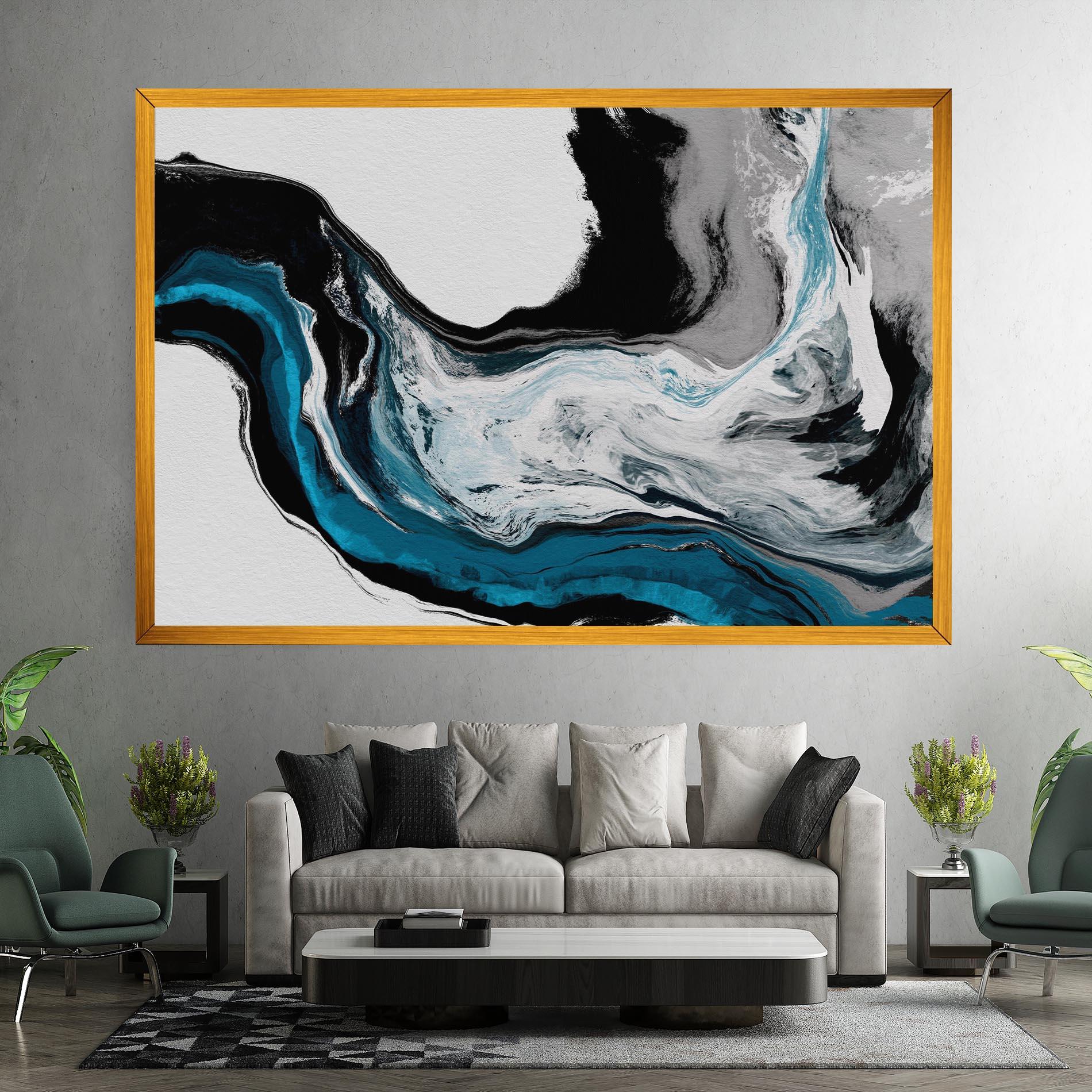Leinwandbild Beautiful Abstract Wave mockup 7