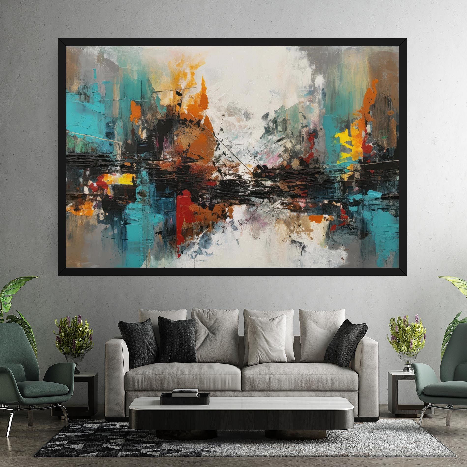 Abstract City Painting mockup 7