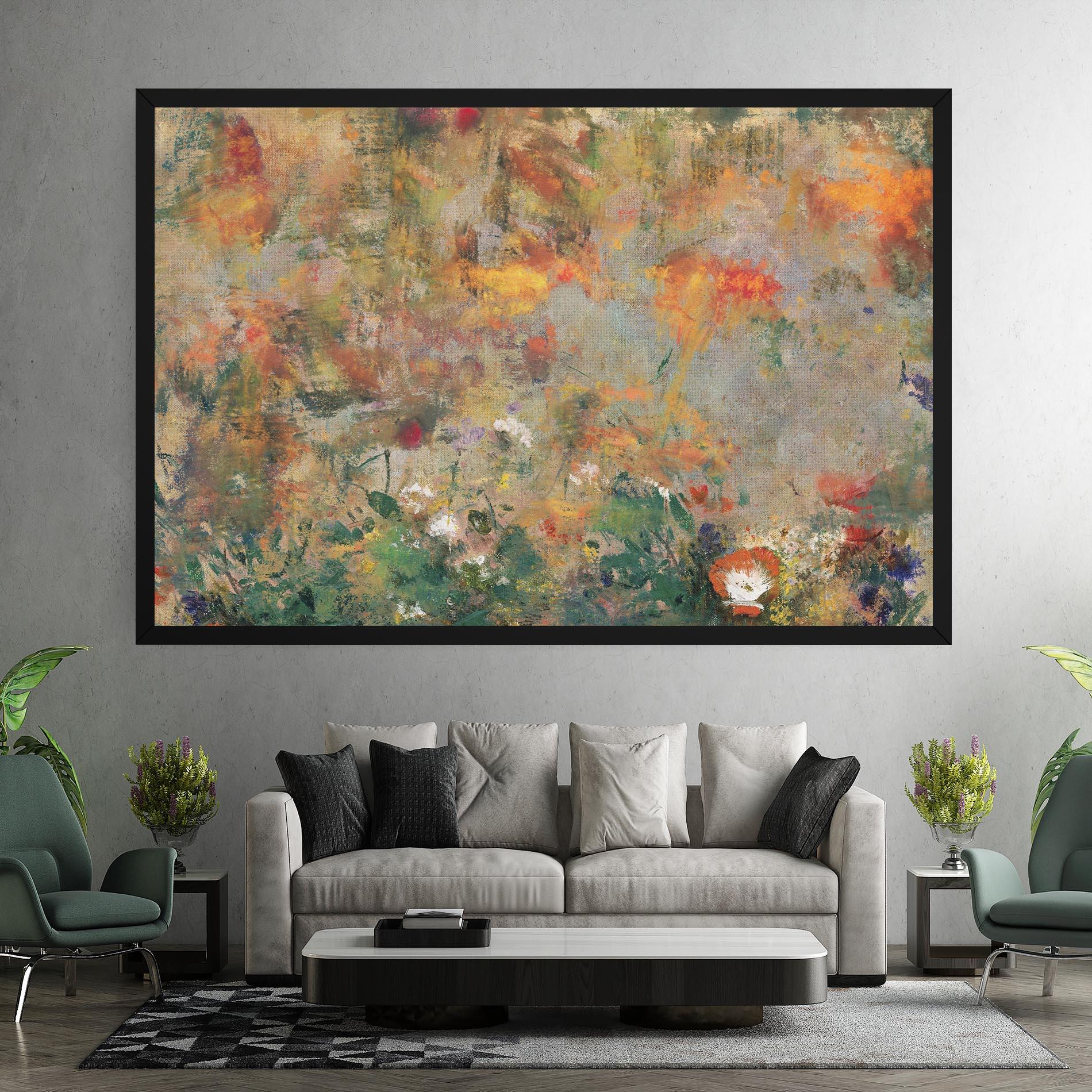 Leinwandbild Abstract Flowers mockup 7