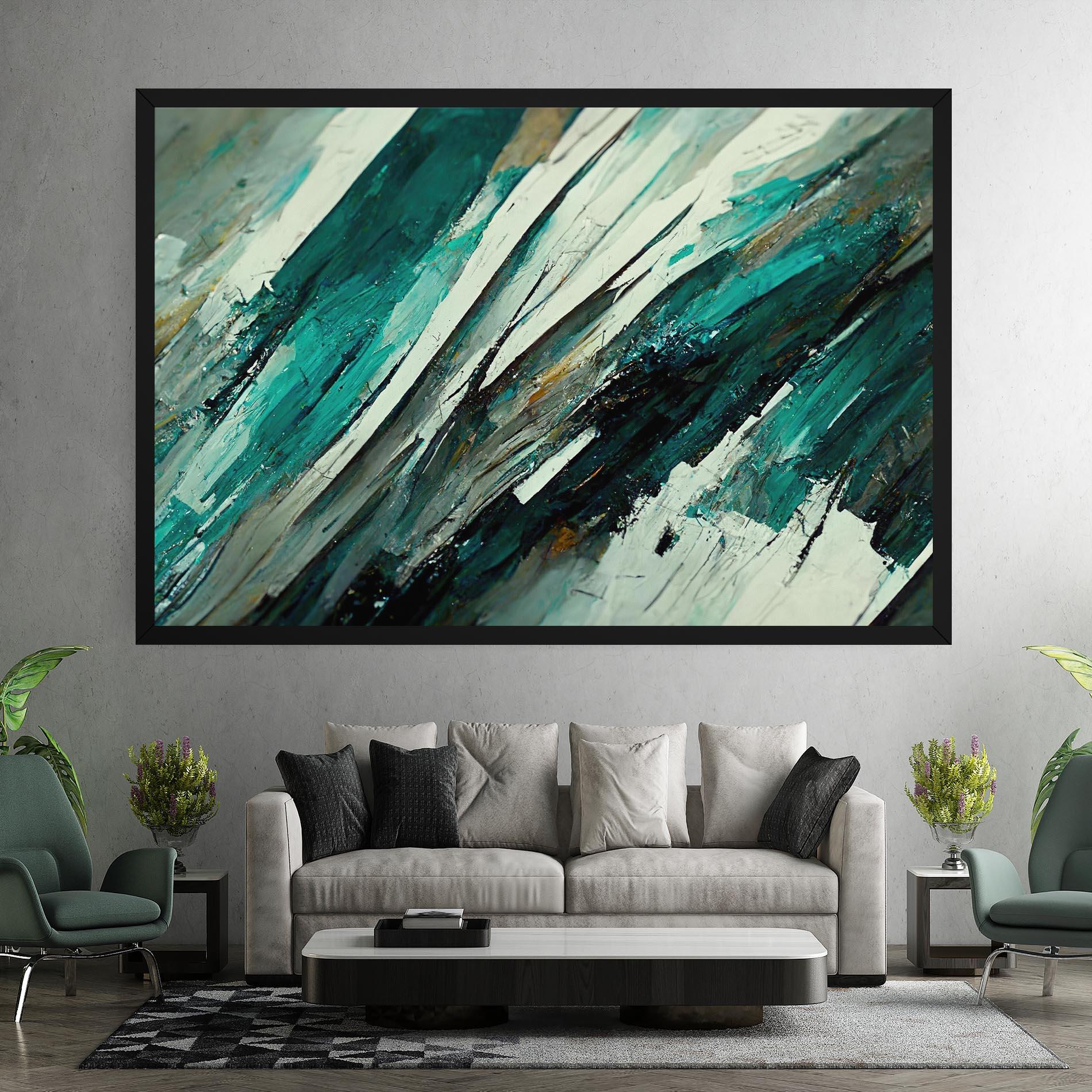 Leinwandbild Abstract Green Artwork mockup 7