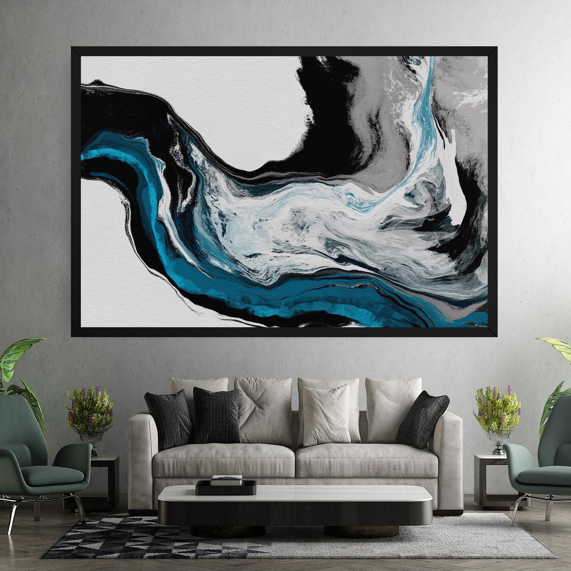 Leinwandbild Beautiful Abstract Wave mockup 7