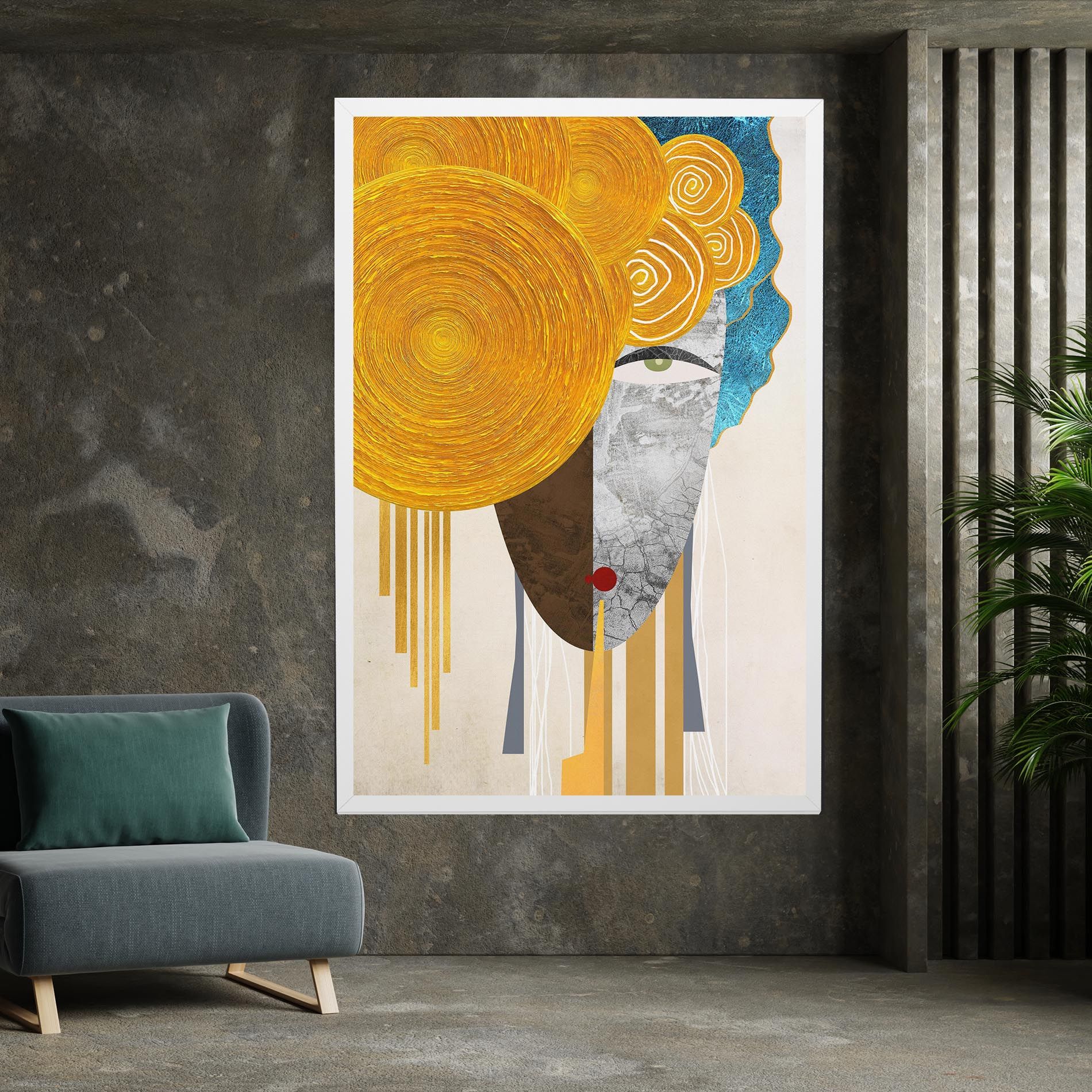 Abstract Grey Face 1 mockup 7