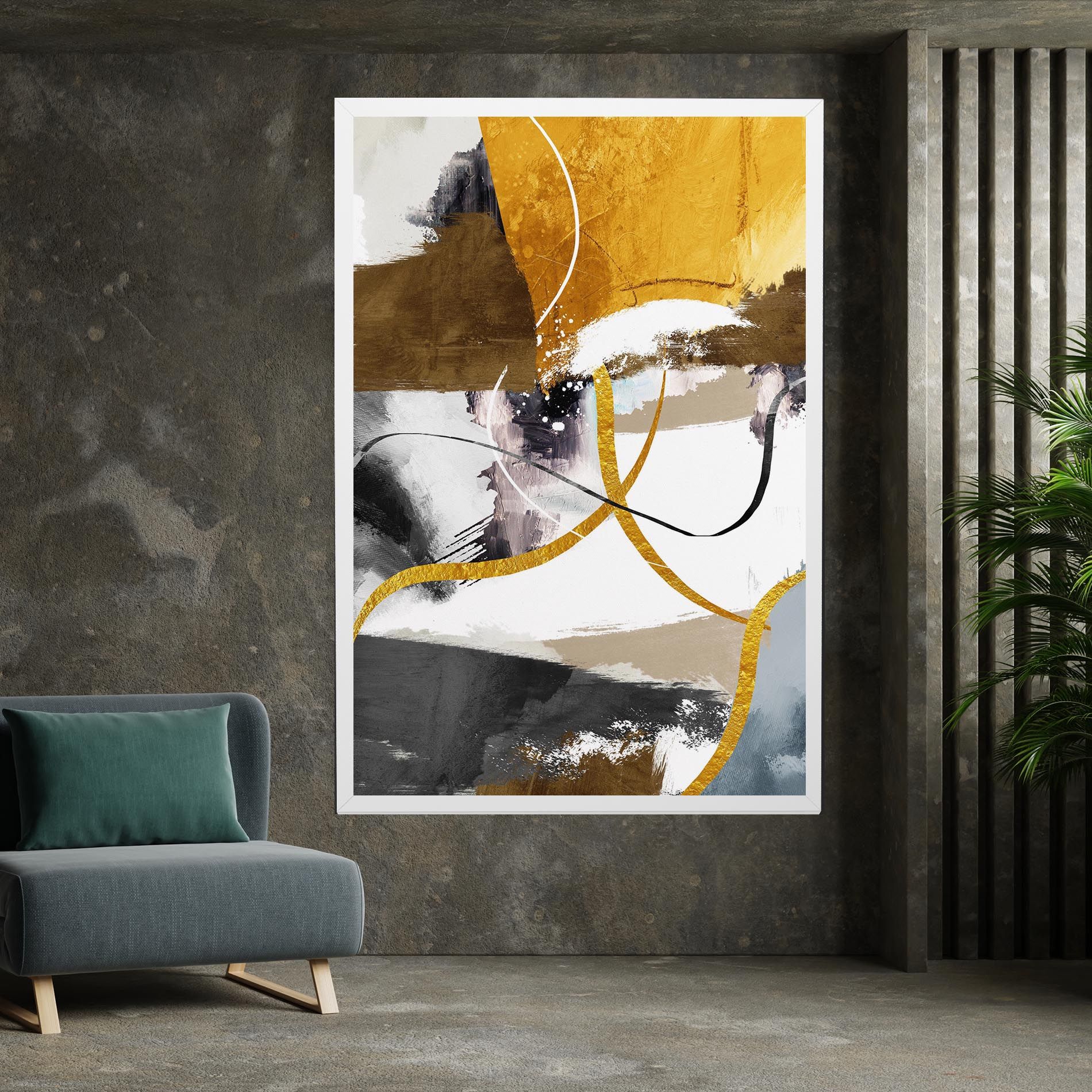 Chaotic Golden Painting mockup 7