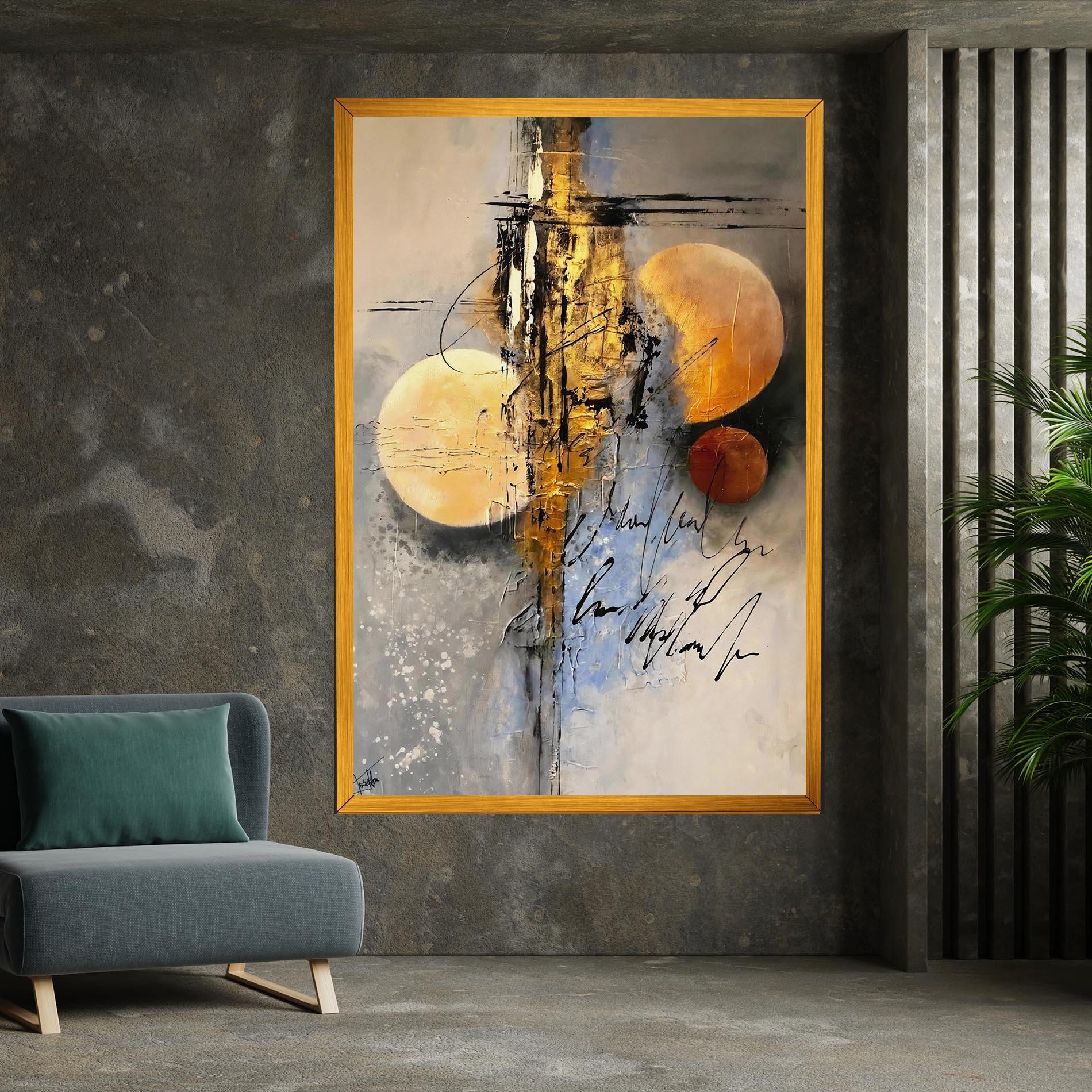 Leinwandbild Abstract Moons mockup 7