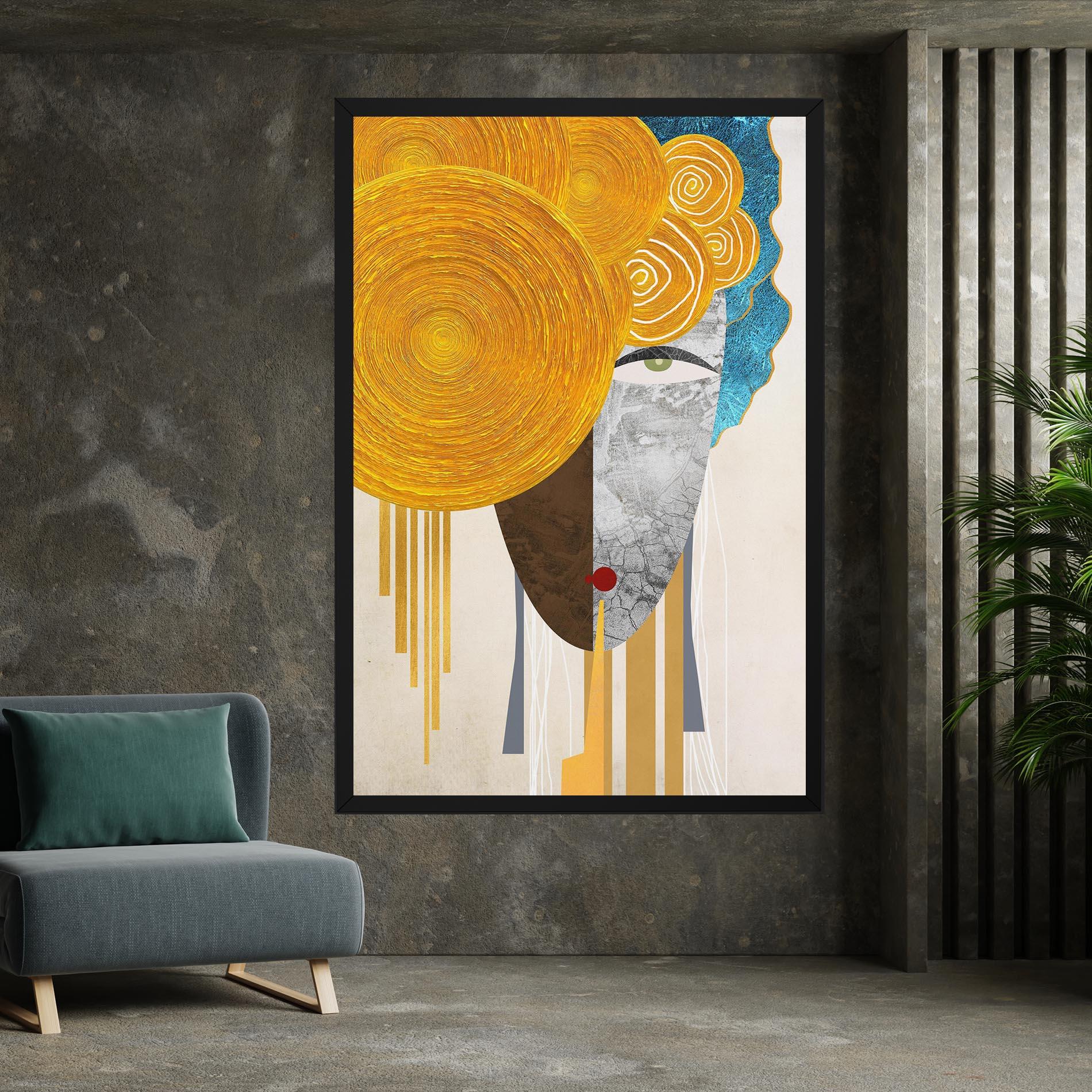 Leinwandbild Abstract Grey Face 1 mockup 7