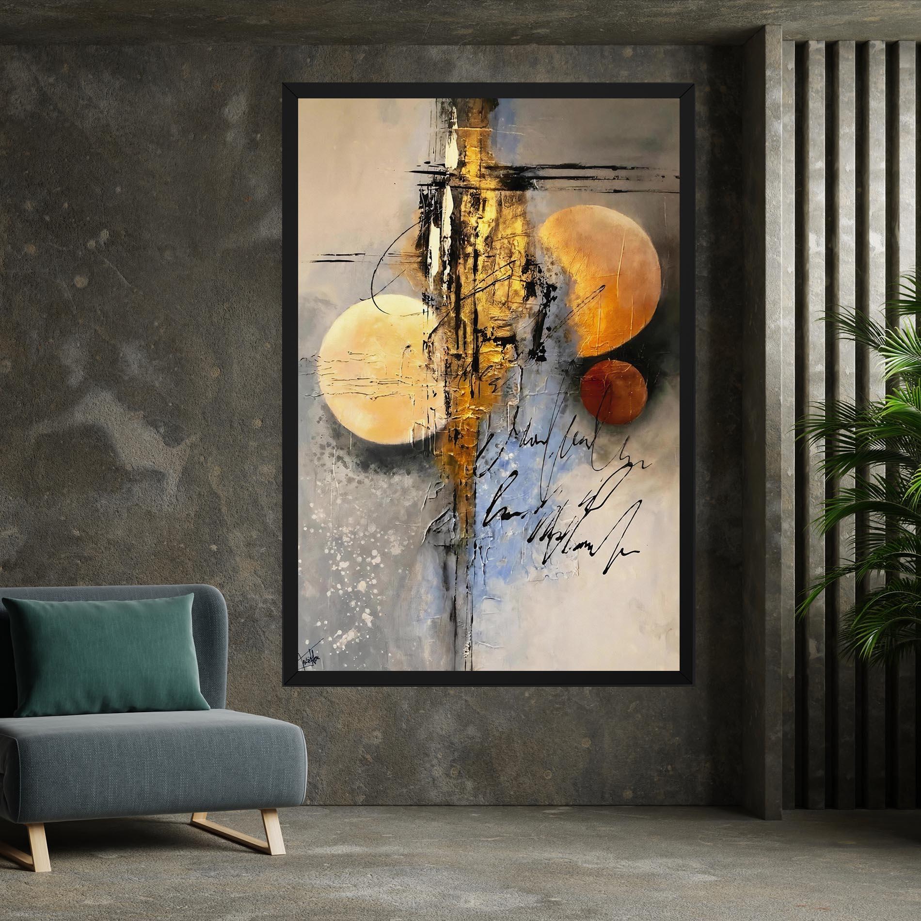 Leinwandbild Abstract Moons mockup 7