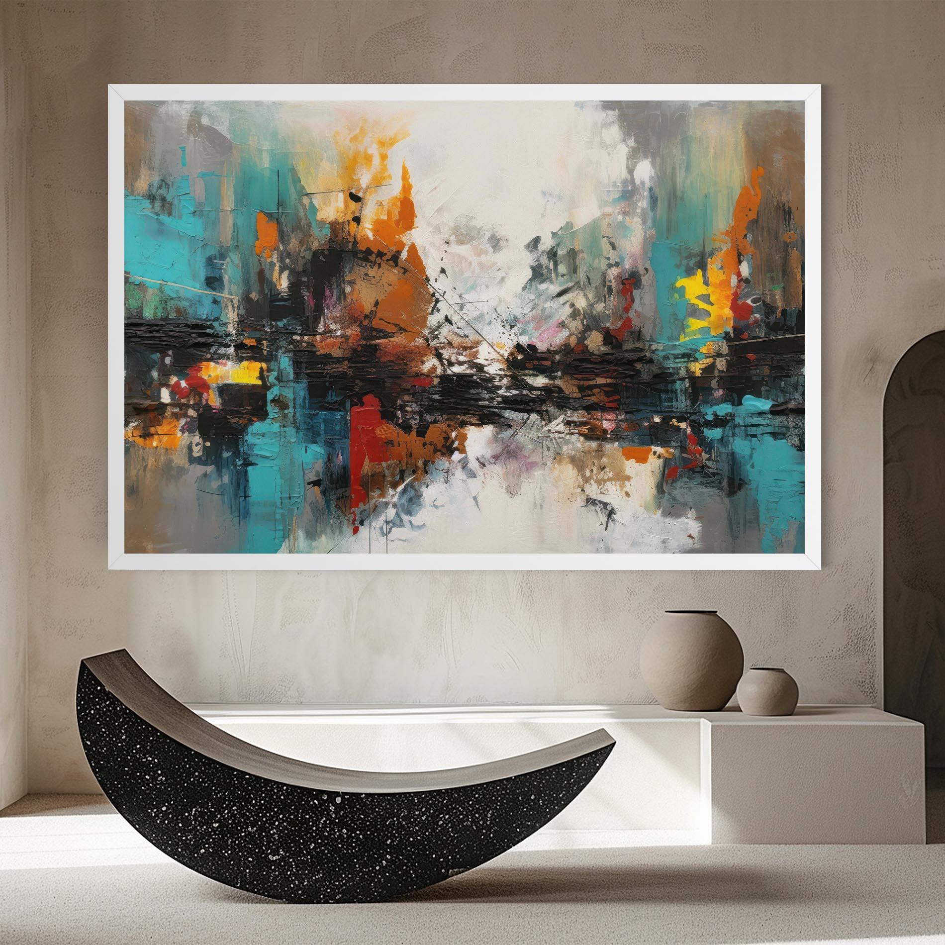 Leinwandbild Abstract City Painting mockup 8