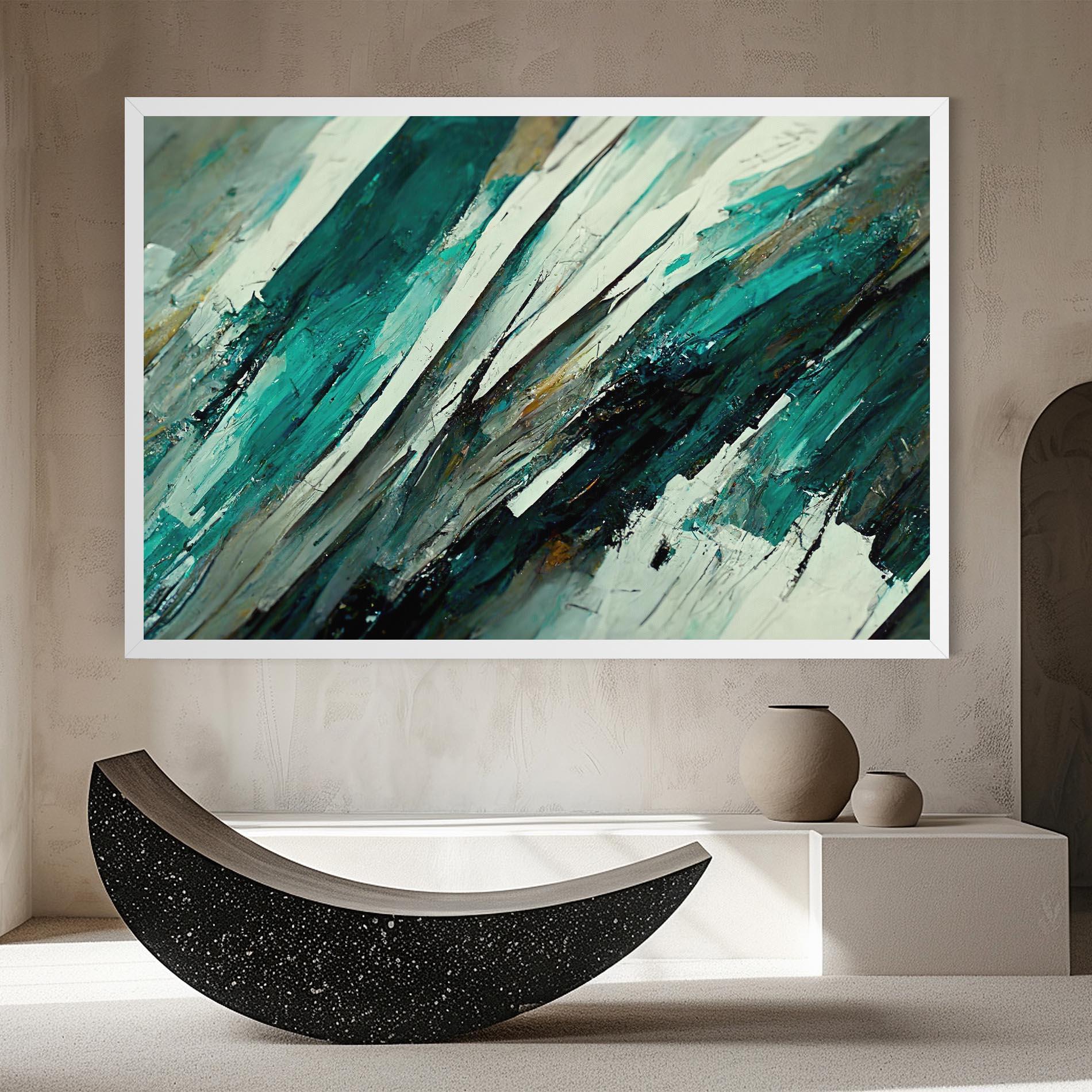 Leinwandbild Abstract Green Artwork mockup 8