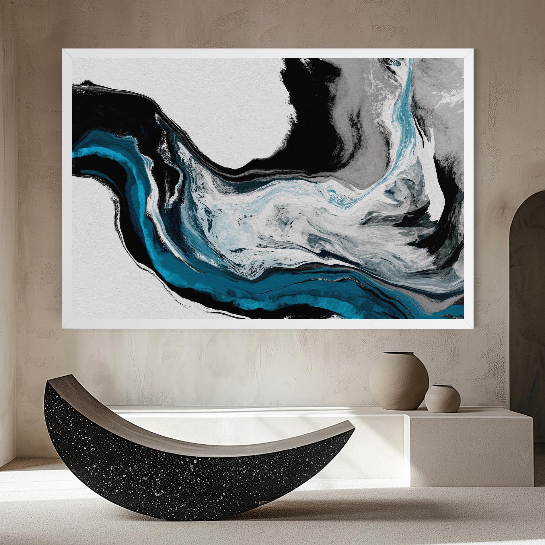 Leinwandbild Beautiful Abstract Wave mockup 8