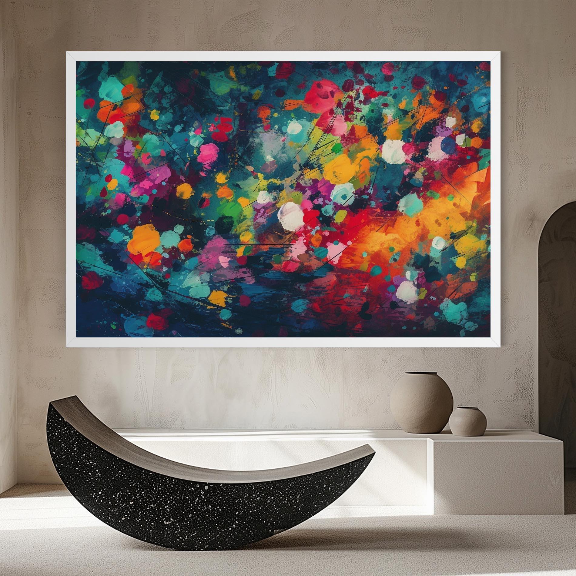 Leinwandbild Colors Blue Background mockup 8