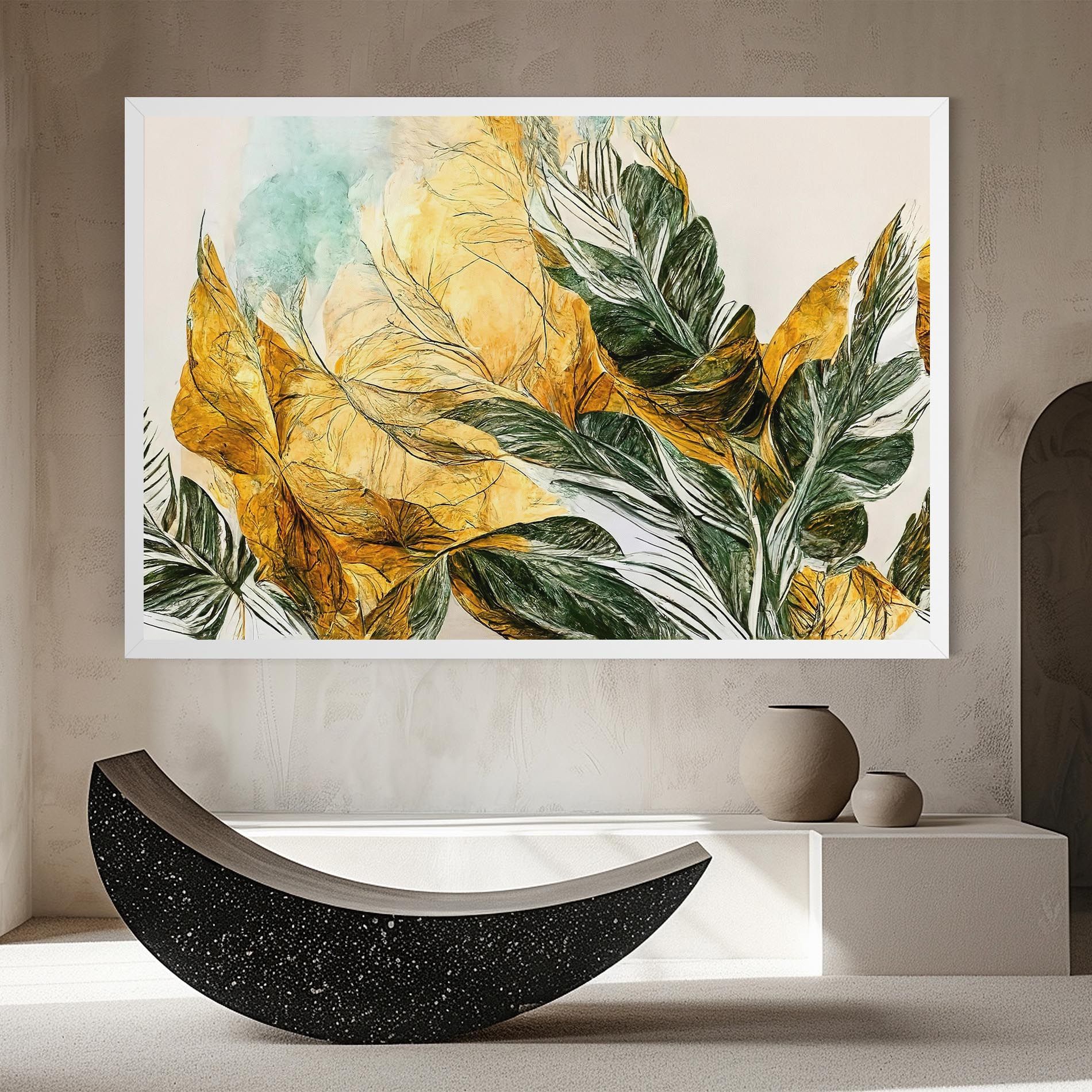Gold And Green Leafes mockup 8