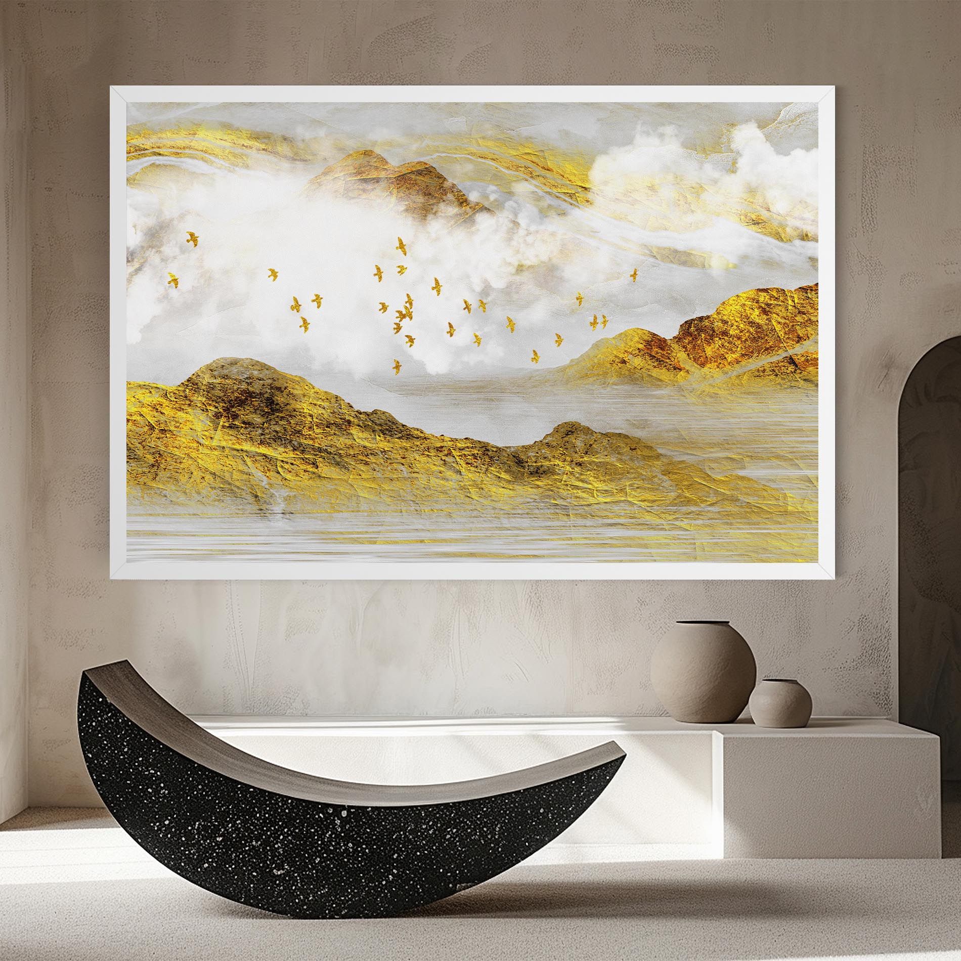 Gold Mountains Abstract mockup 8