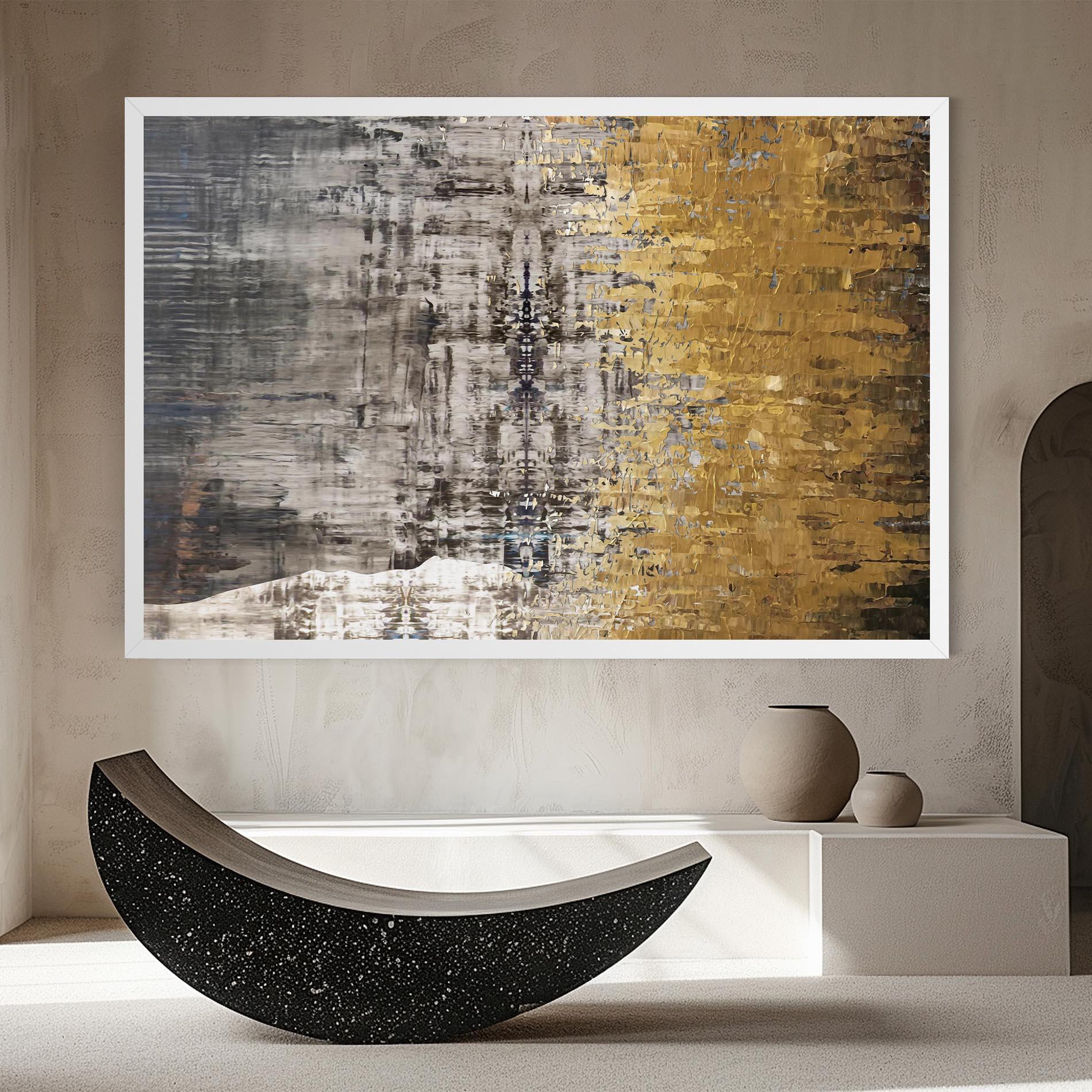 Leinwandbild Gold Oil Paint mockup 8